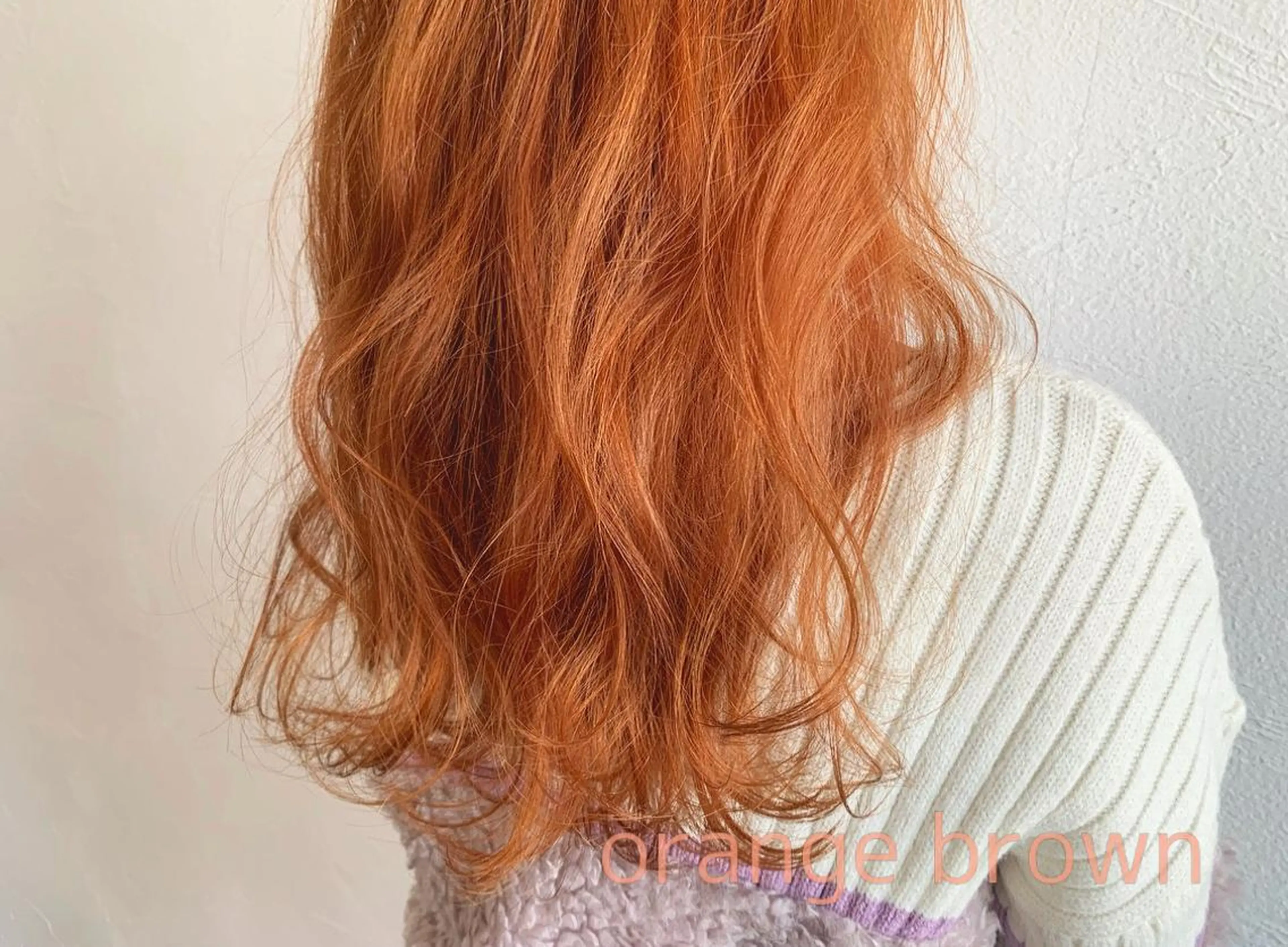ロング カラー ベージュカラー オレンジ オレンジベージュ 韓国風ヘア カット ヘアカラー due hair所属・満足度🐼◎🌟🌈 村上栞菜のヘアスタイル