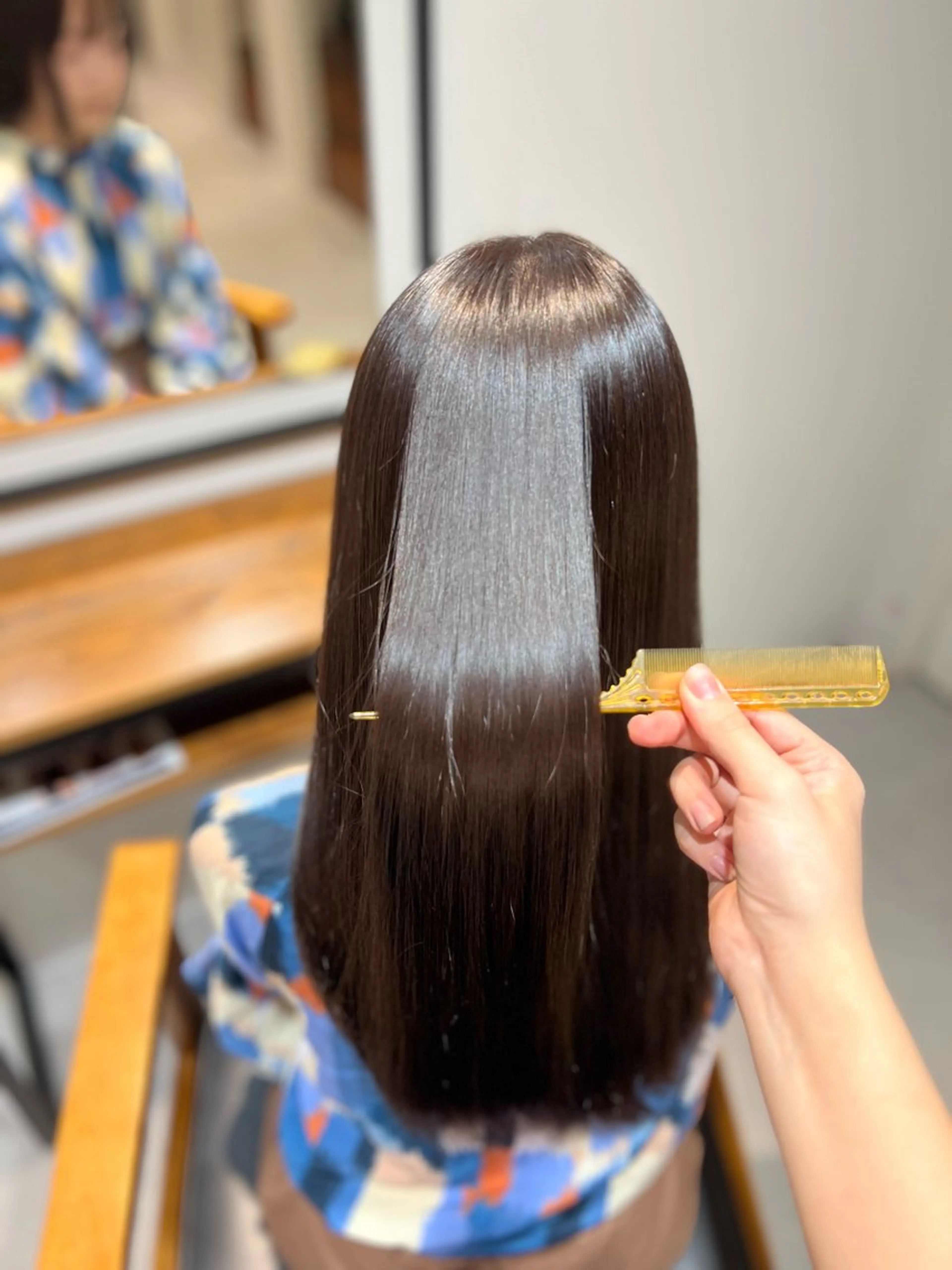 セミロング 縮毛矯正 Meena by  urban所属・iroha/名古屋/ 暖色カラー/髪質改善のヘアスタイル