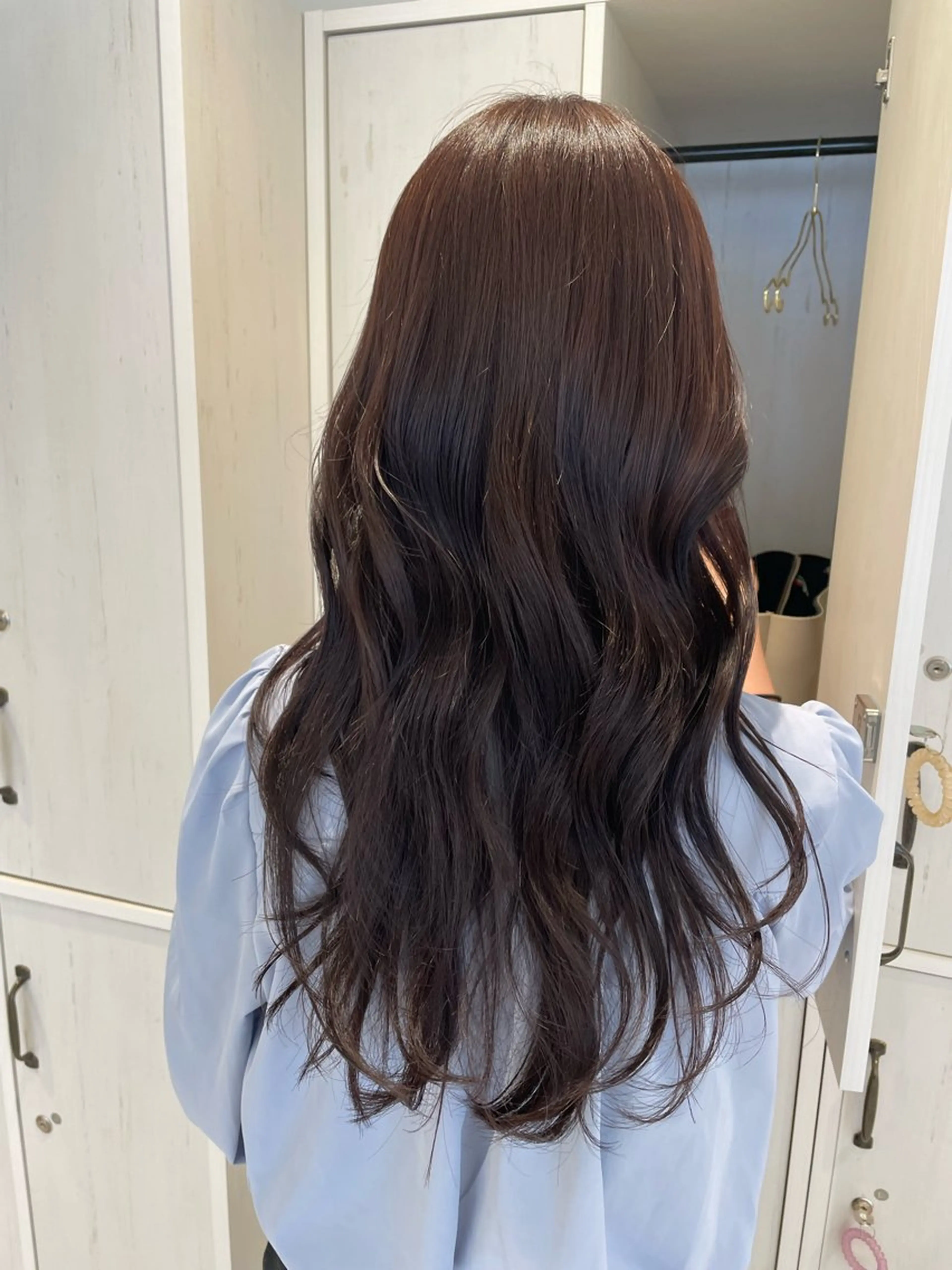 ロング カラー ヘアアレンジ グレージュ ラベンダーカラー ラベンダーグレージュ ラベンダーグレー 🌟当日予約OK🌟 西野楓加のヘアスタイル