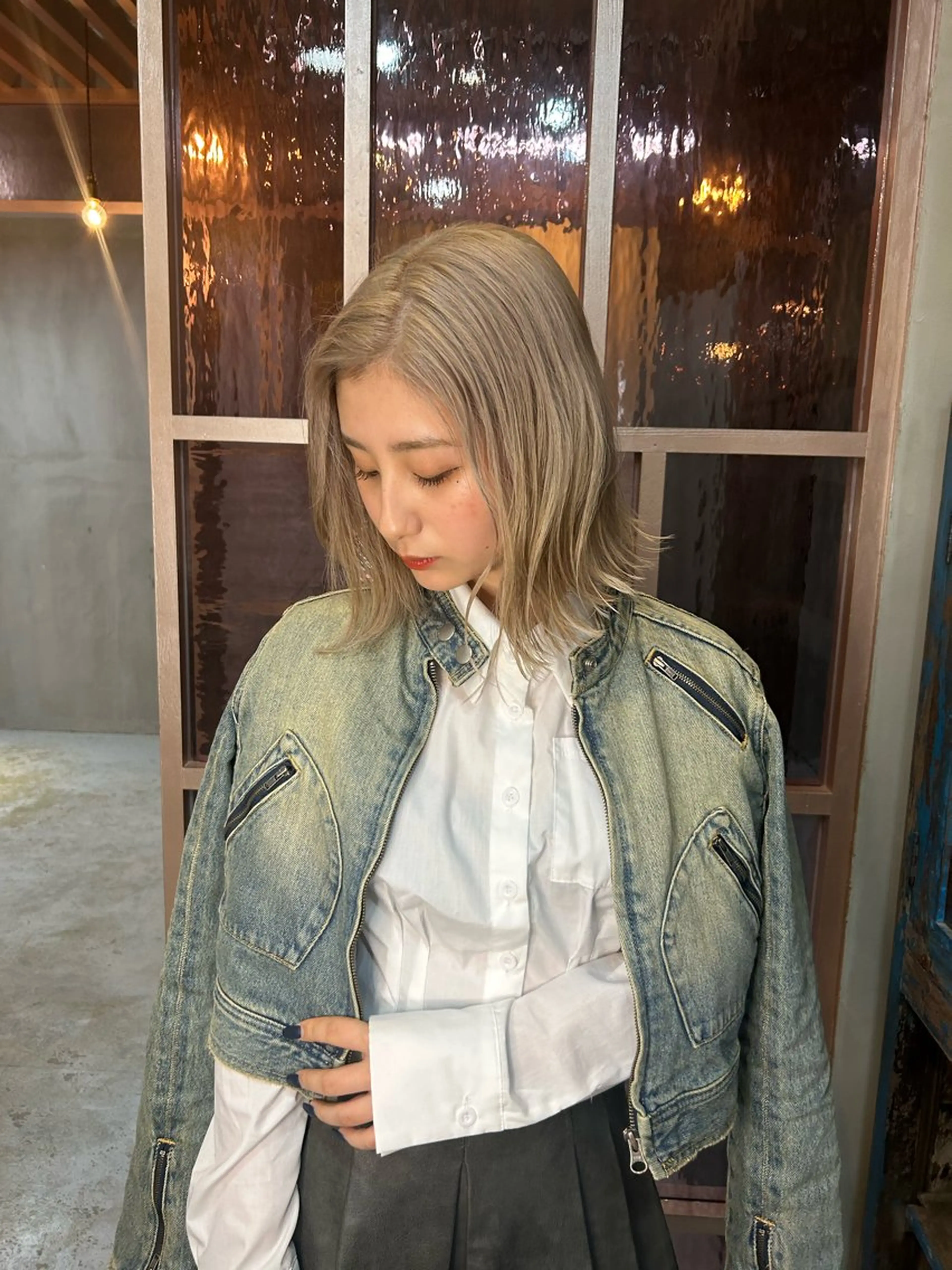 ミディアム ヘアカラー ハイトーン/ブリーチ 🧁soraのヘアスタイル