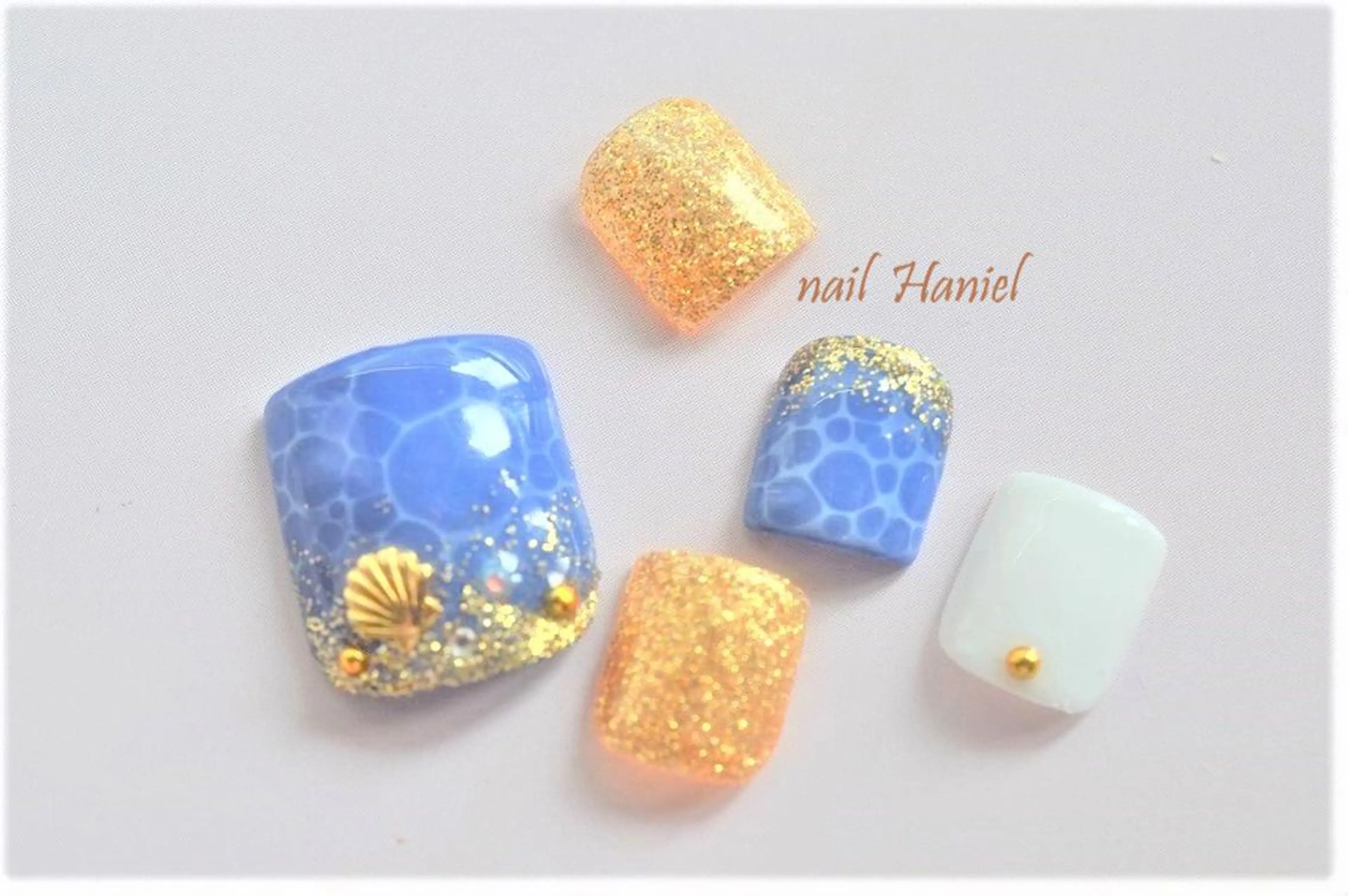 ネイル アートネイル フットネイル ジェルネイル nail Haniel所属・半蔵門サロンハニエル 魅神 ちよのネイルデザイン