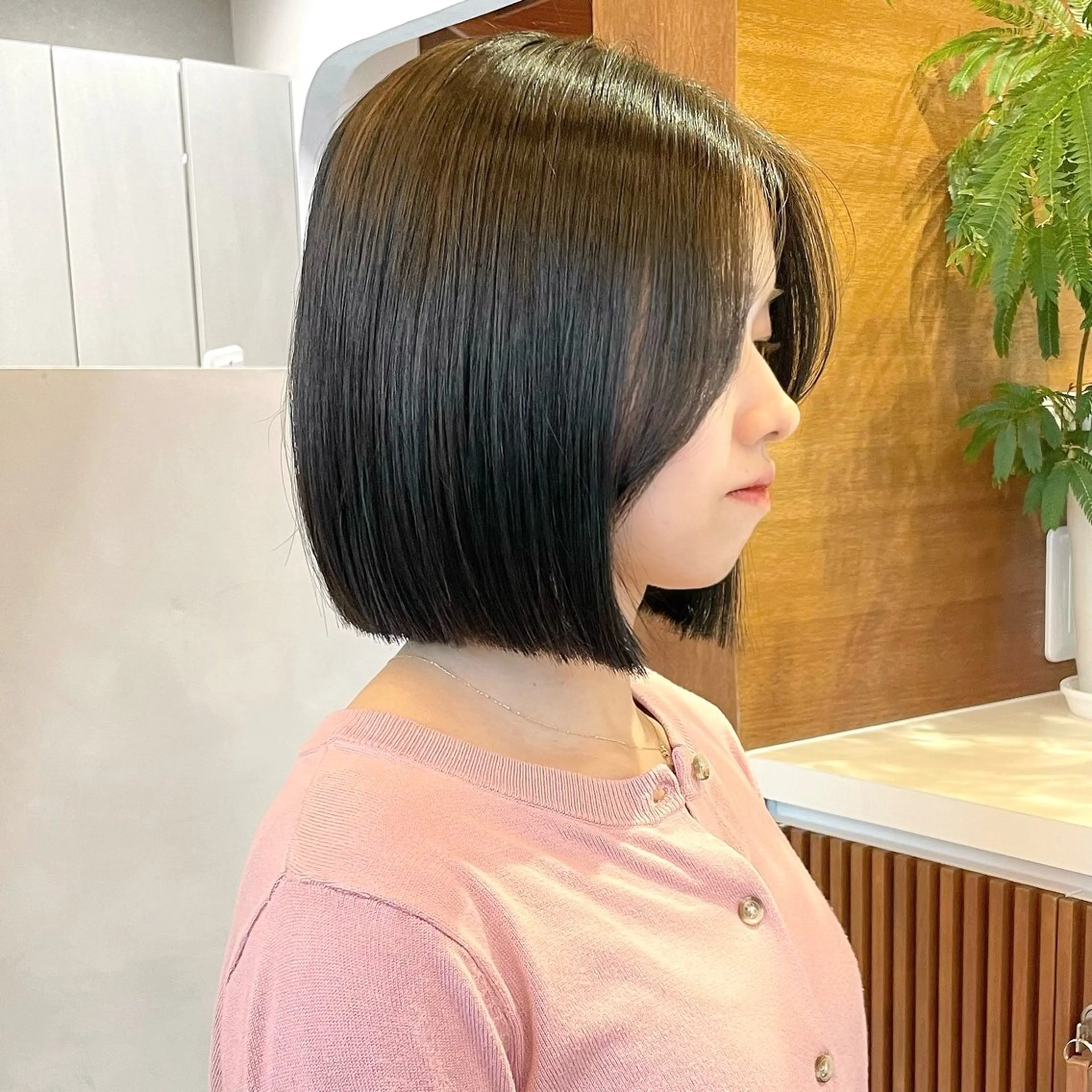 ショート カラー 透明感カラー 似合わせカット 縮毛矯正 トリートメント カット ヘアカラー 縮毛矯正 トリートメント ボブ/縮毛矯正/レイ ヤー♡Natsukiのヘアスタイル