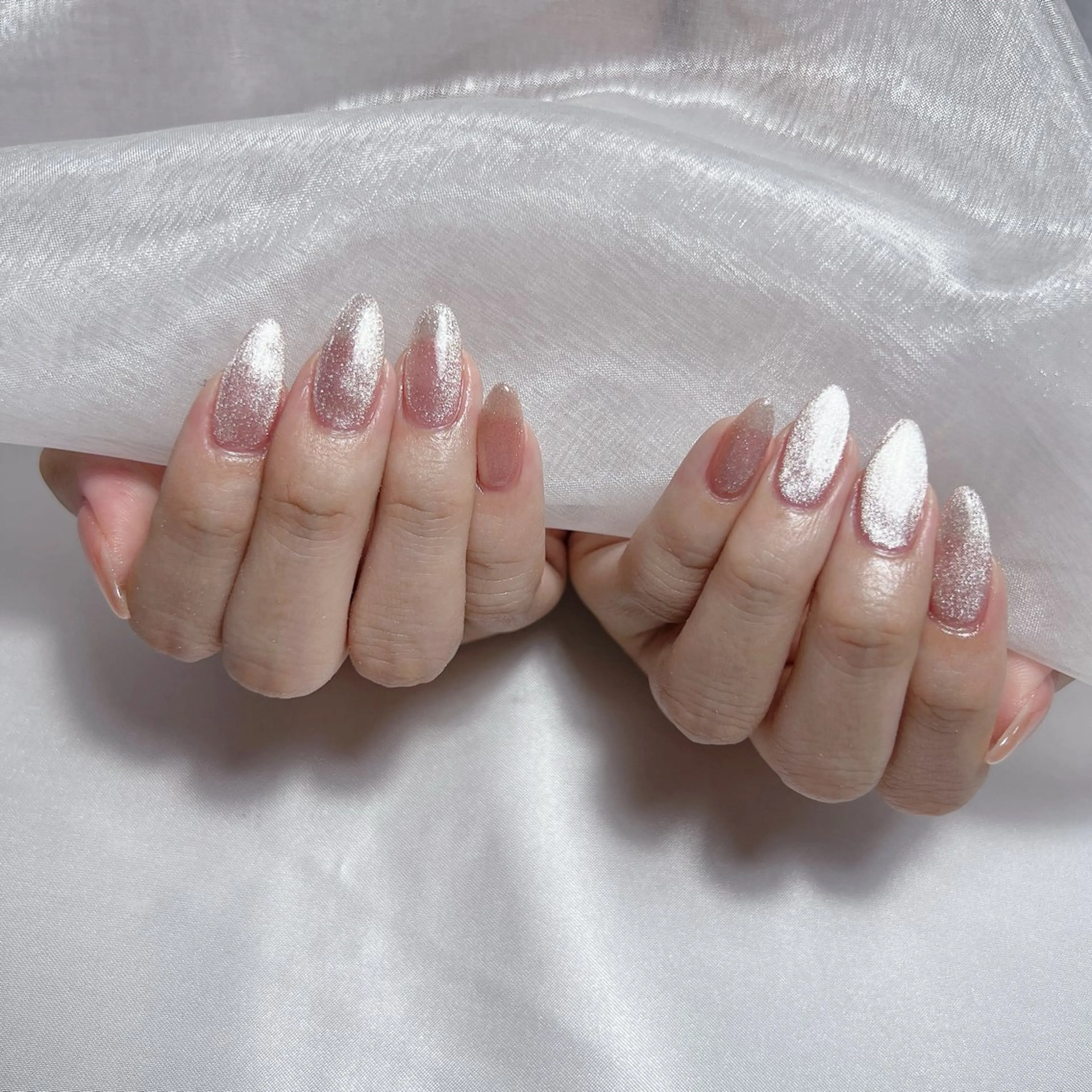 ネイル ジェルネイル 韓国ネイル ラメ(グリッター) マグネットネイル ミラーネイル ハンドネイル -nail salon-Reward所属・nail salon Rewardのネイルデザイン