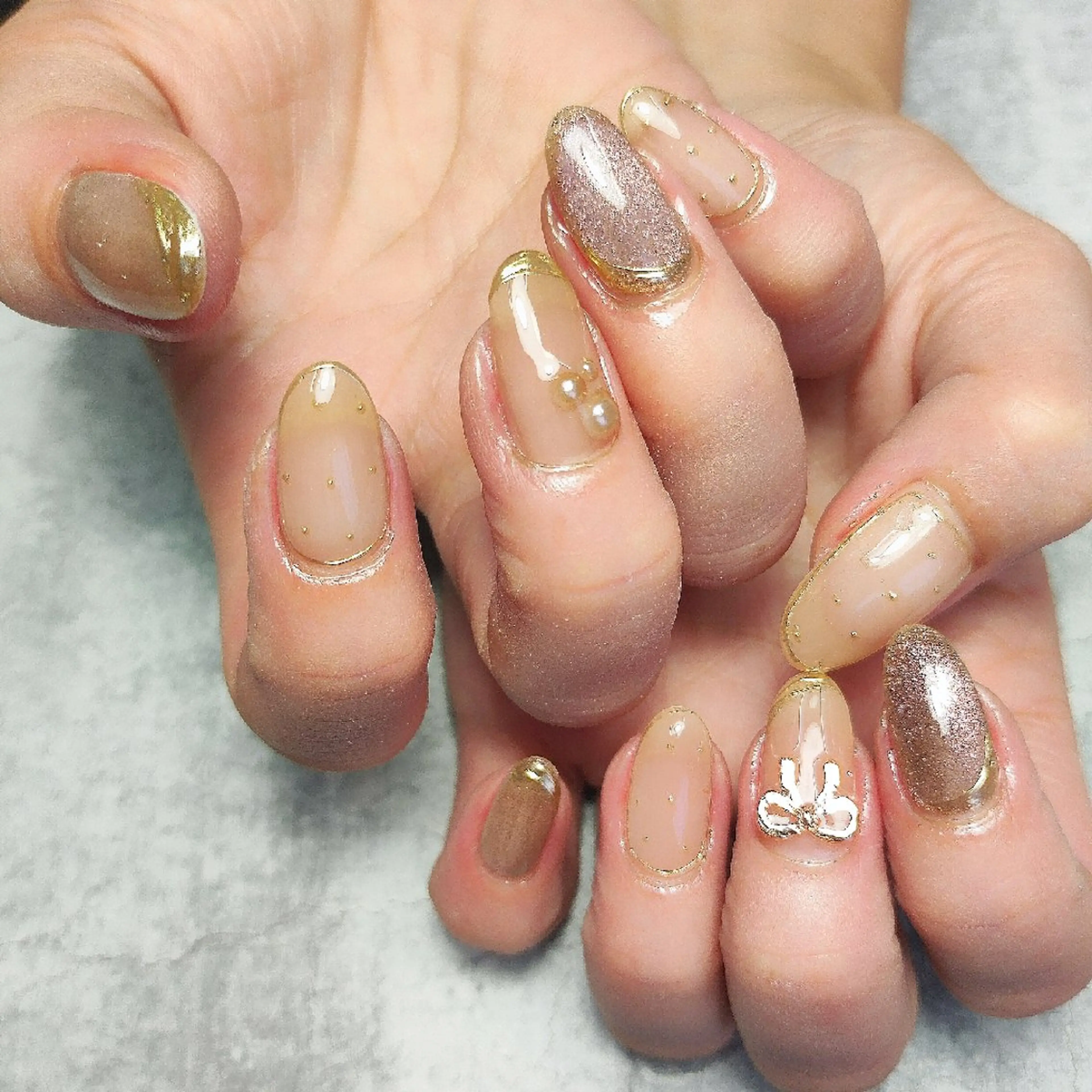 ネイル ミラーネイル ハンドネイル 個人サロン saltnailのネイルデザイン