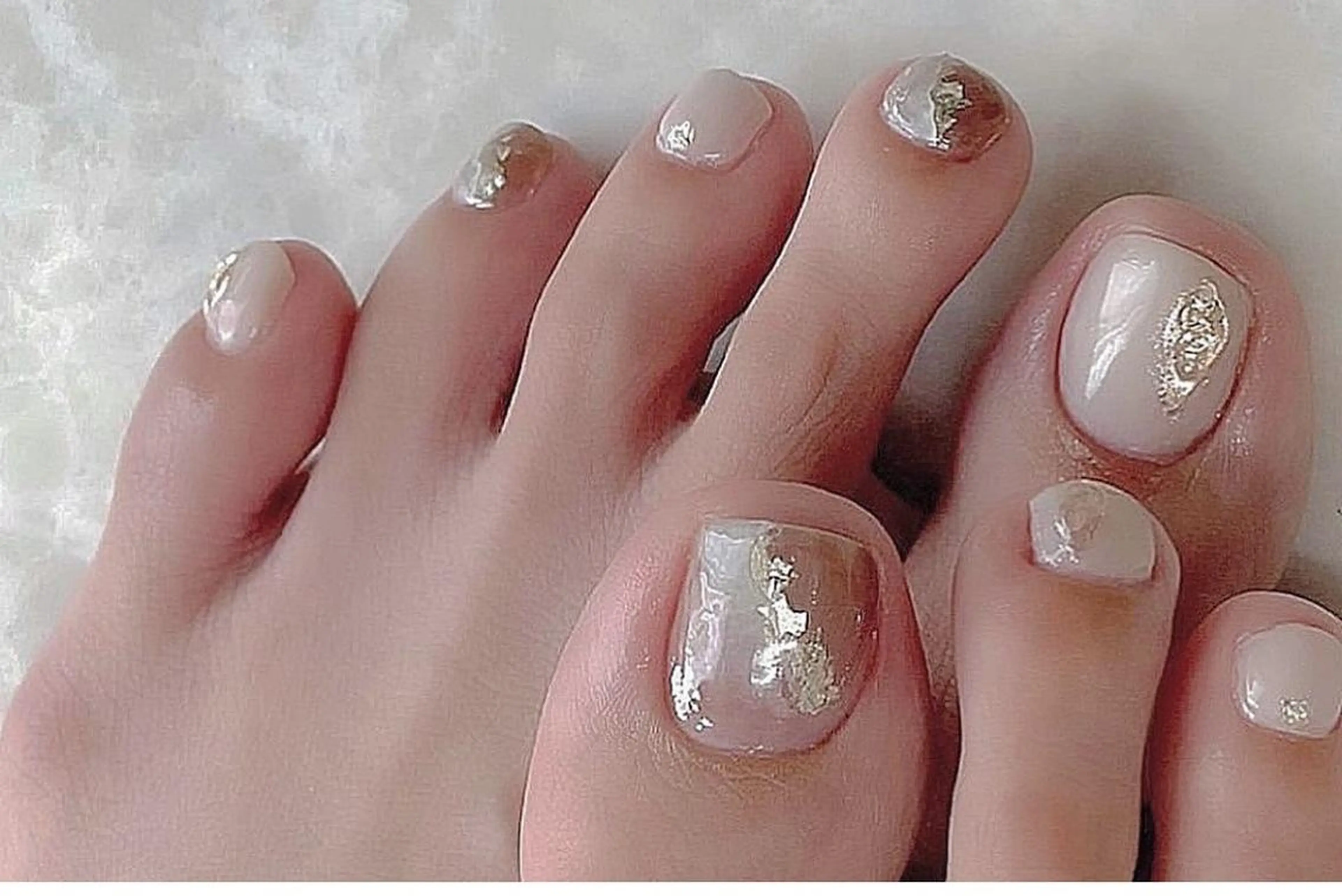ネイル クリアネイル 長さ出し フットネイル フレンチネイル ジェルネイル フットネイル Moana Nail 長さだし専門店のネイルデザイン