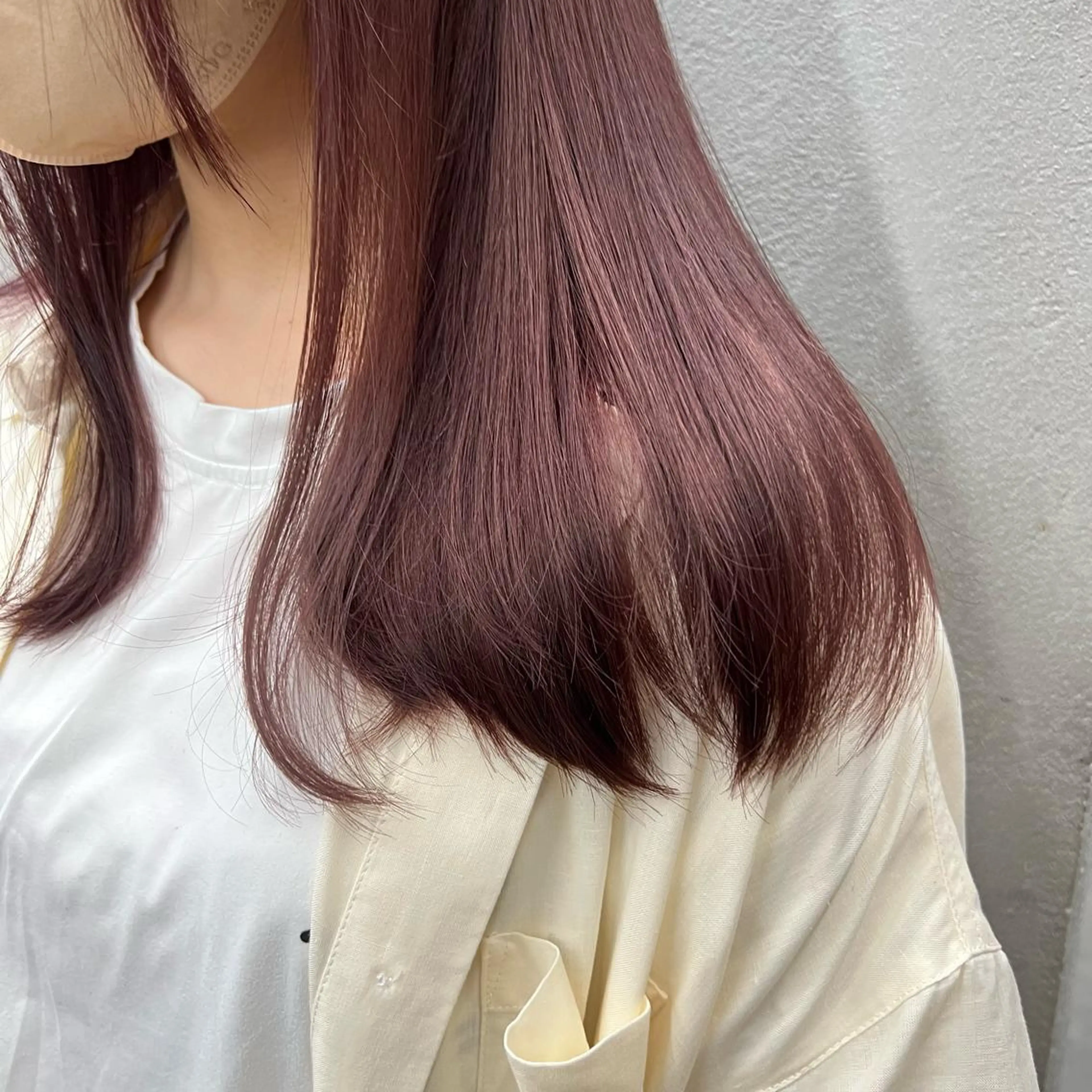 セミロング カラー ピンクカラー カット ヘアカラー トリートメント お顔まわりカット🌱 emo.村松泉綺のヘアスタイル