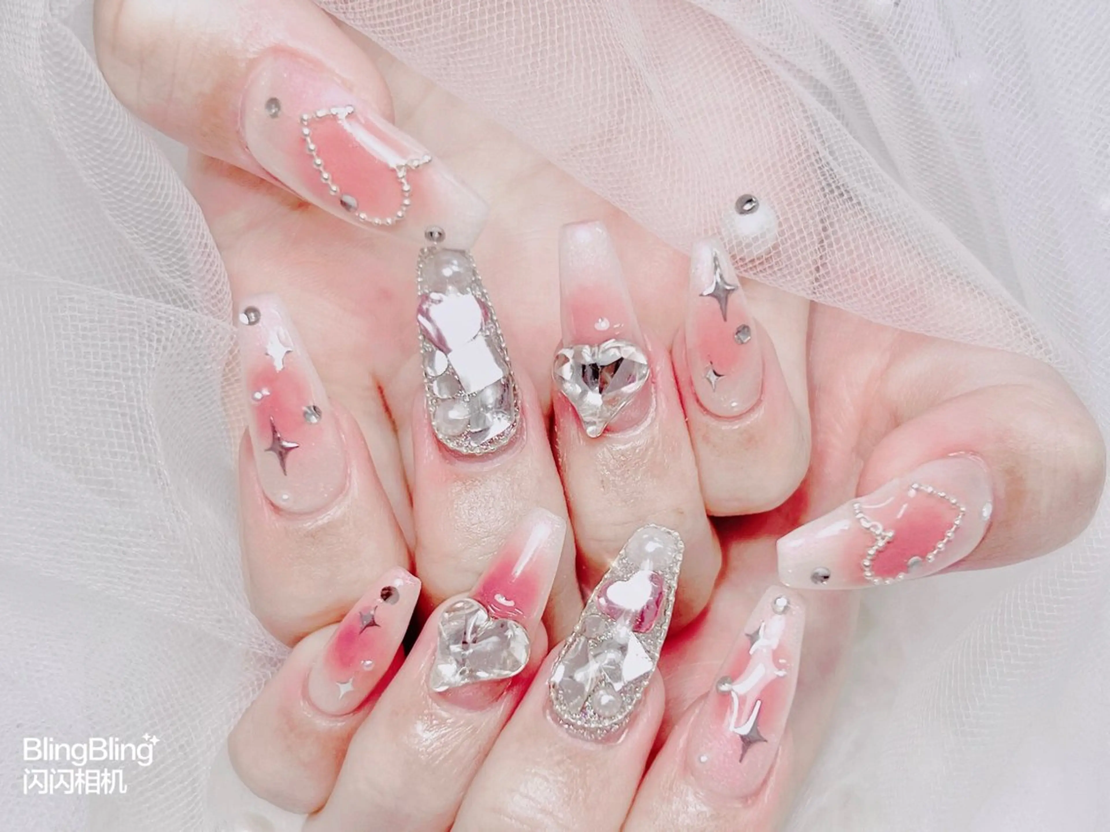 ネイル オーロラネイル チークネイル 長さ出し フットネイル フレンチネイル ハンドネイル ハンドケア yl nail salonのネイルデザイン