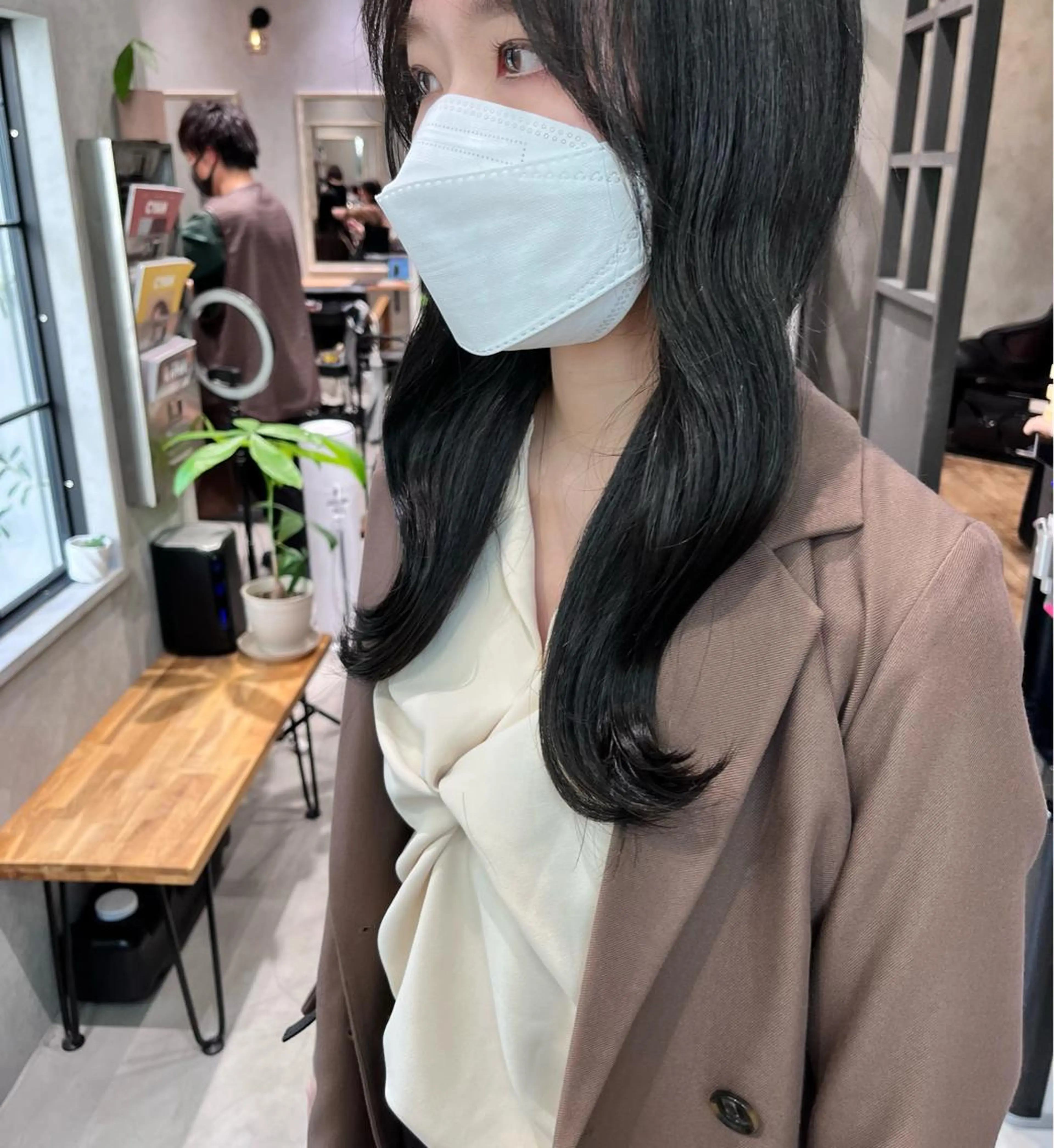 セミロング カラー 韓国風ヘア stylist  ＊ mahoのヘアスタイル