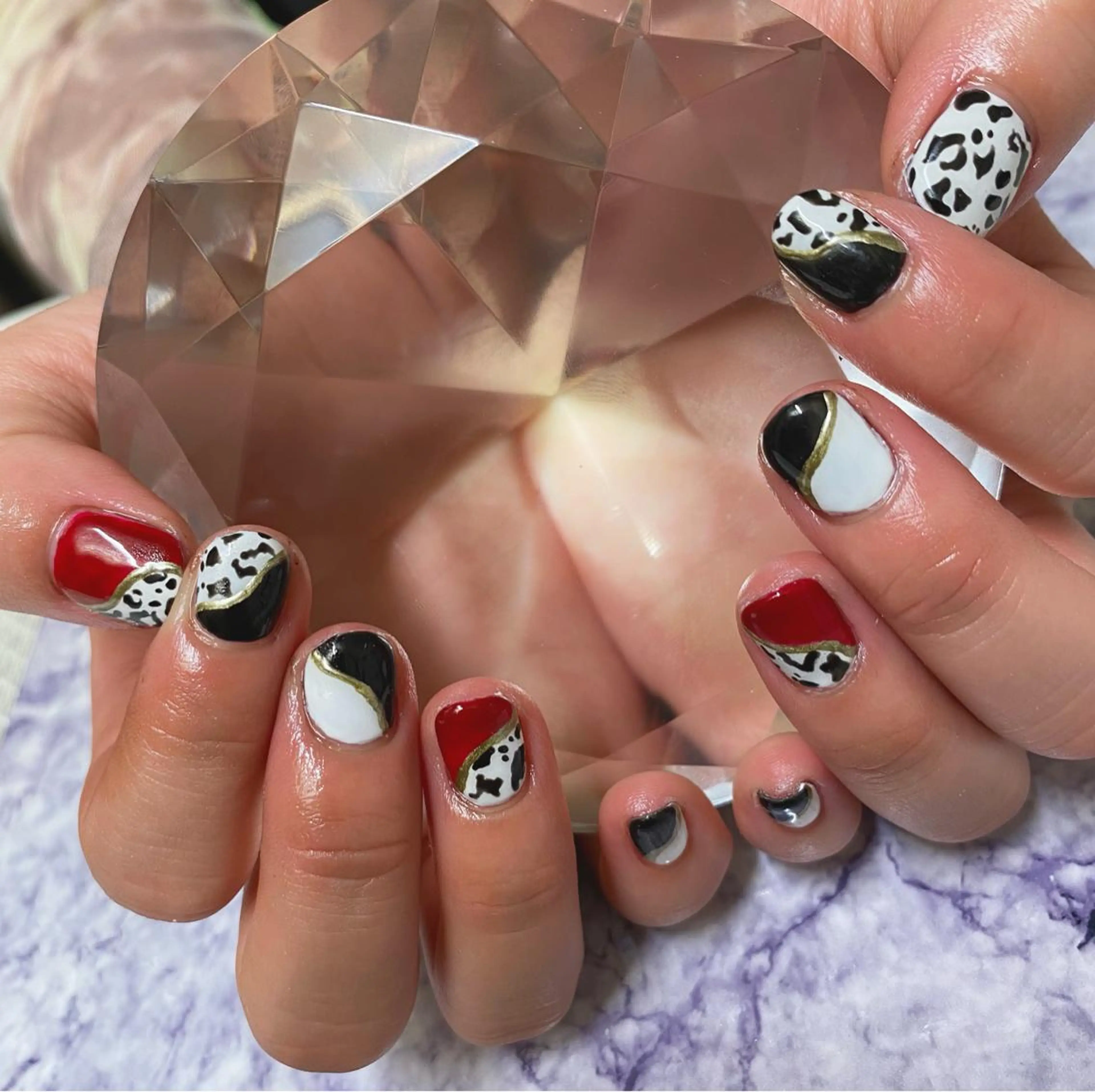 ネイル アニマル柄 ハンドネイル フットネイル Pretzels🥨 【プレッツェル】ミウのネイルデザイン