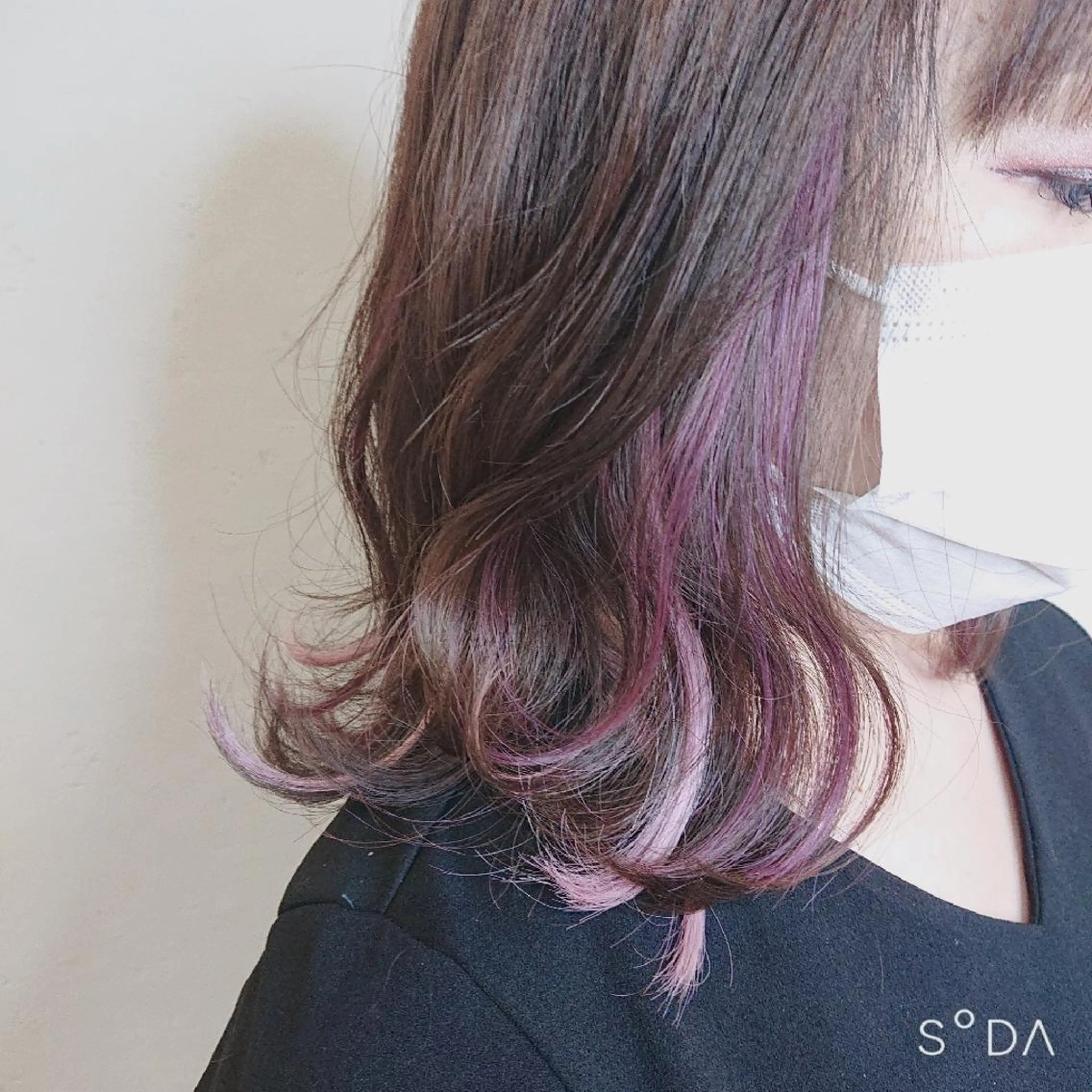 ミディアム シールエクステ エクステ カット エクステ ELLE salon /ayakaのヘアスタイル