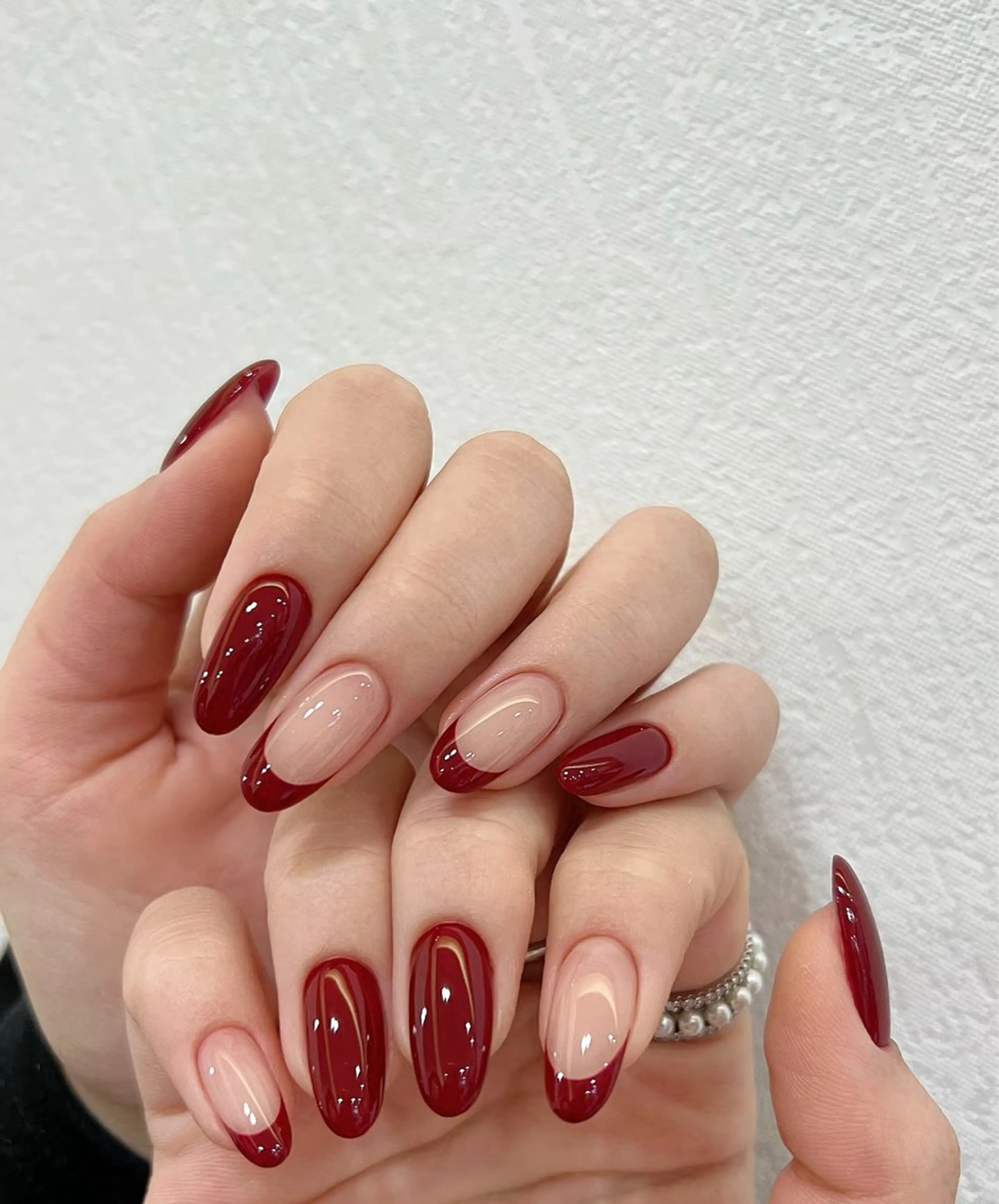 期間限定！！シンプル×上品フレンチ4本、ベースカラあり （ 初回オフは無料、長さ出しオフ別途料金)の写真