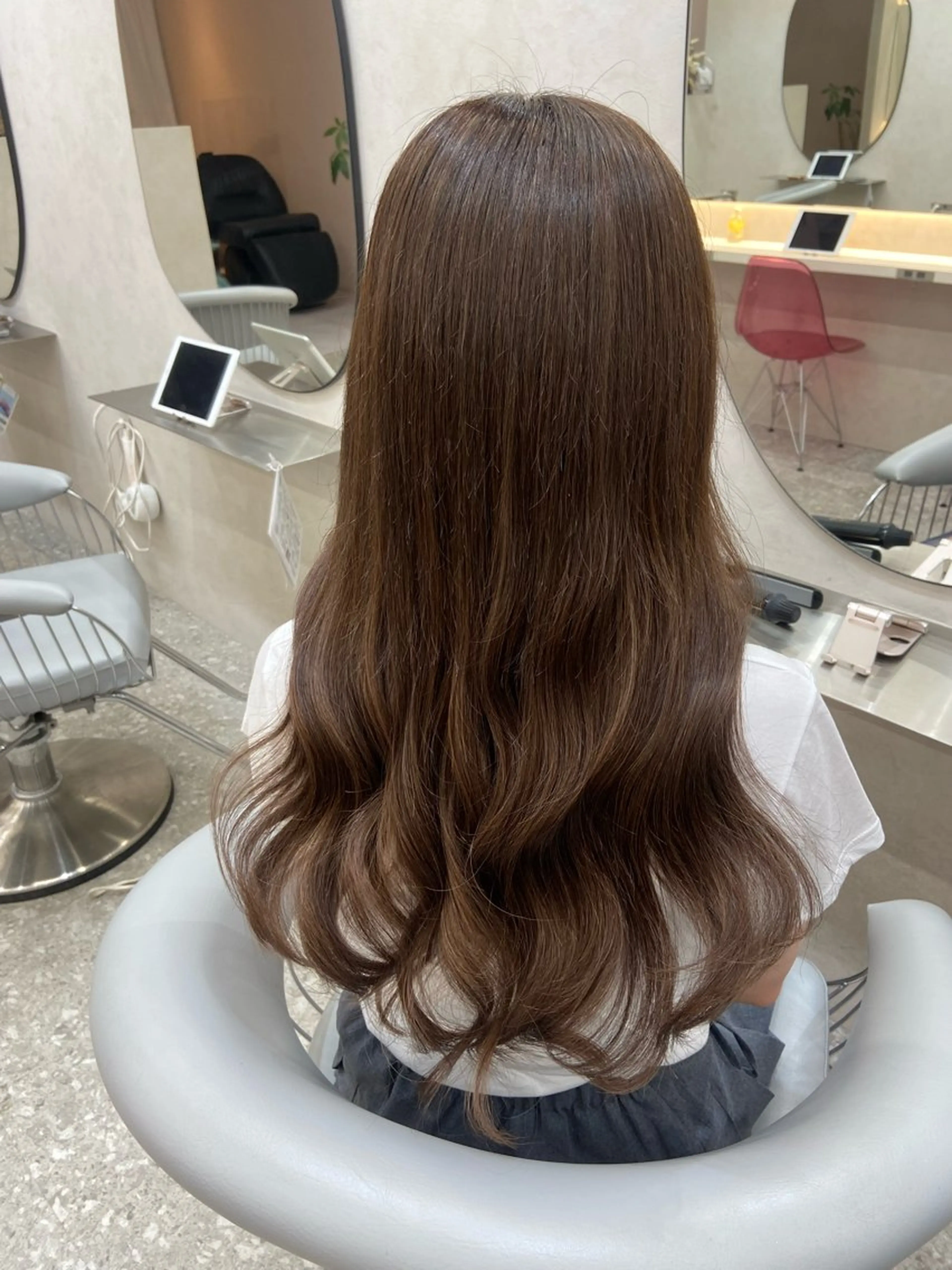 ロング カラー シールエクステ エクステ カット ヘアカラー エクステ 新宿/韓国ヘア 中明度カラー/かやのヘアスタイル