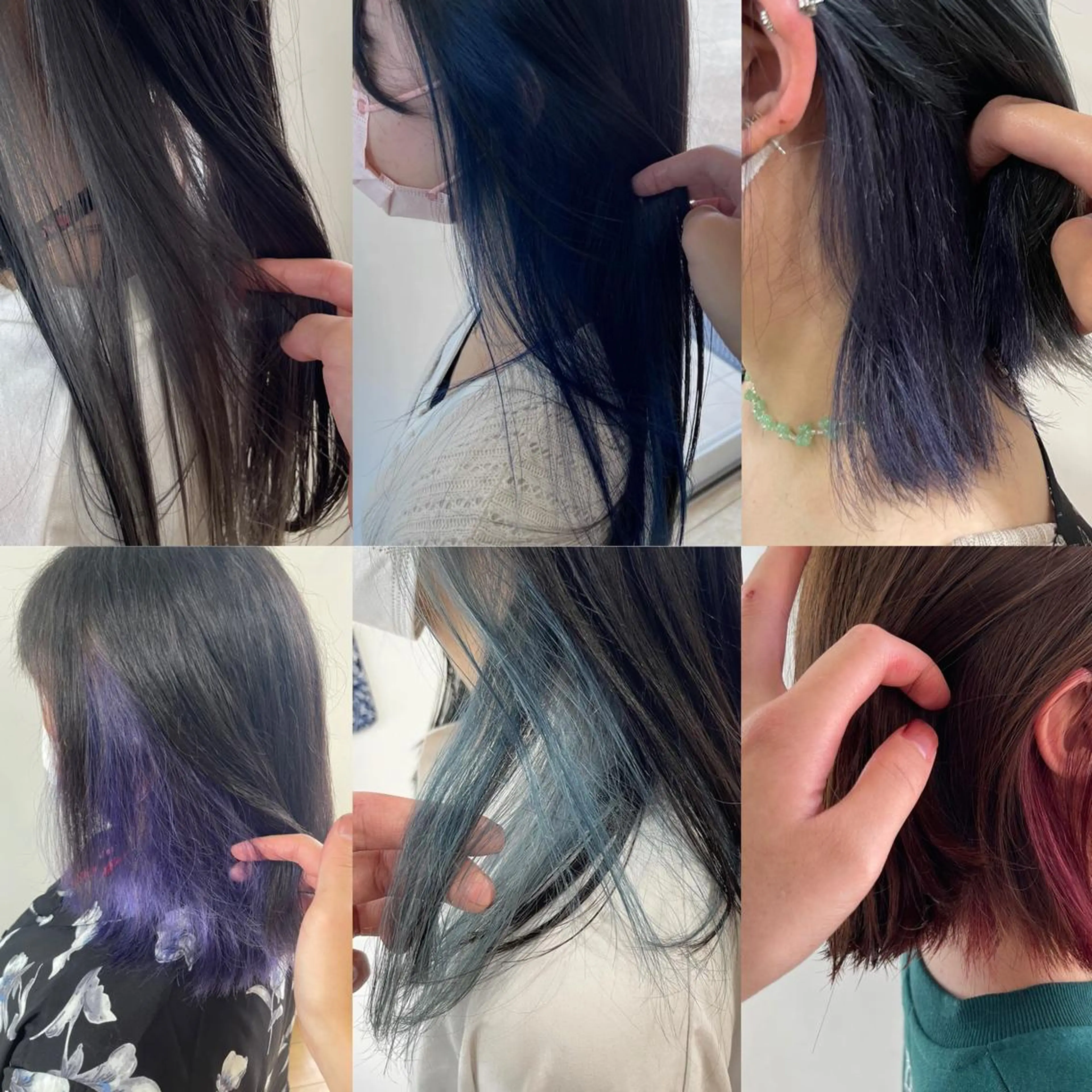 ミディアム カラー インナーカラー 間水 和樹のヘアスタイル