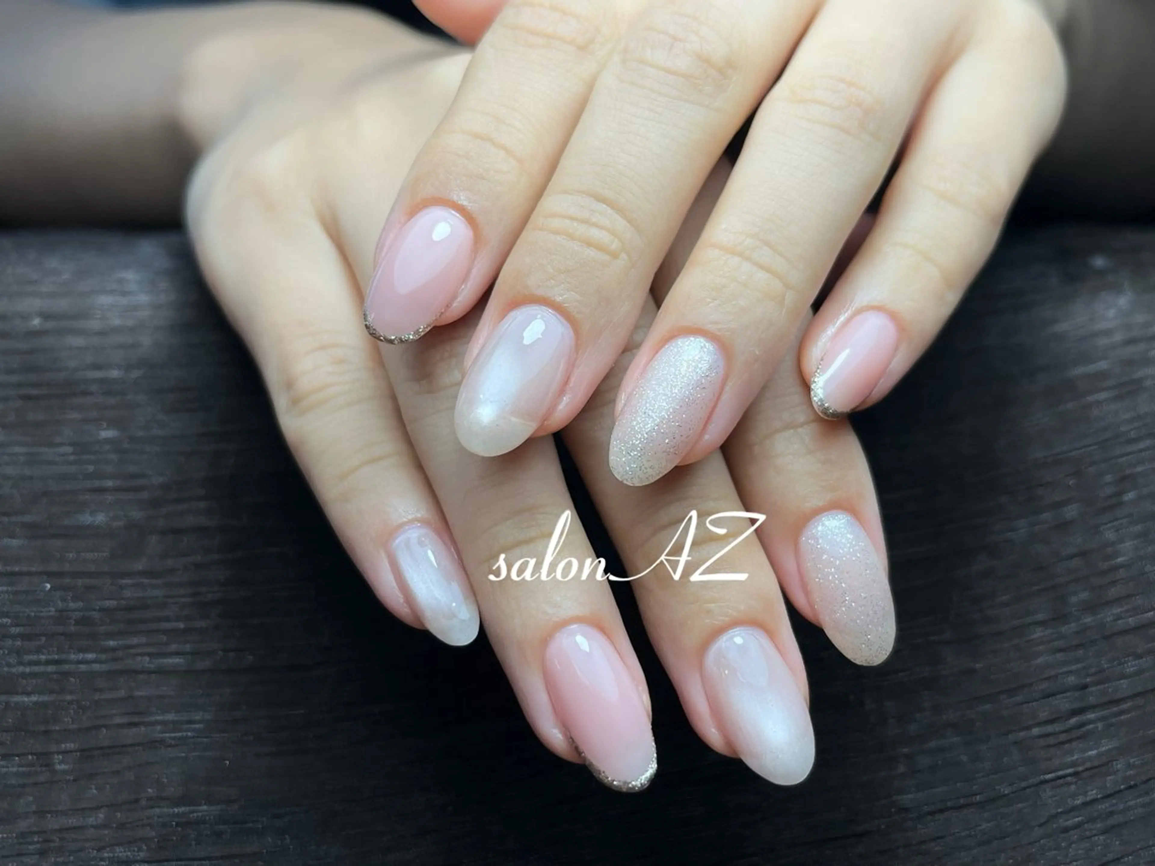 ネイル アートネイル 長さ出し フットネイル フレンチネイル ジェルネイル ハンドネイル salonAZ トップネイリストのネイルデザイン