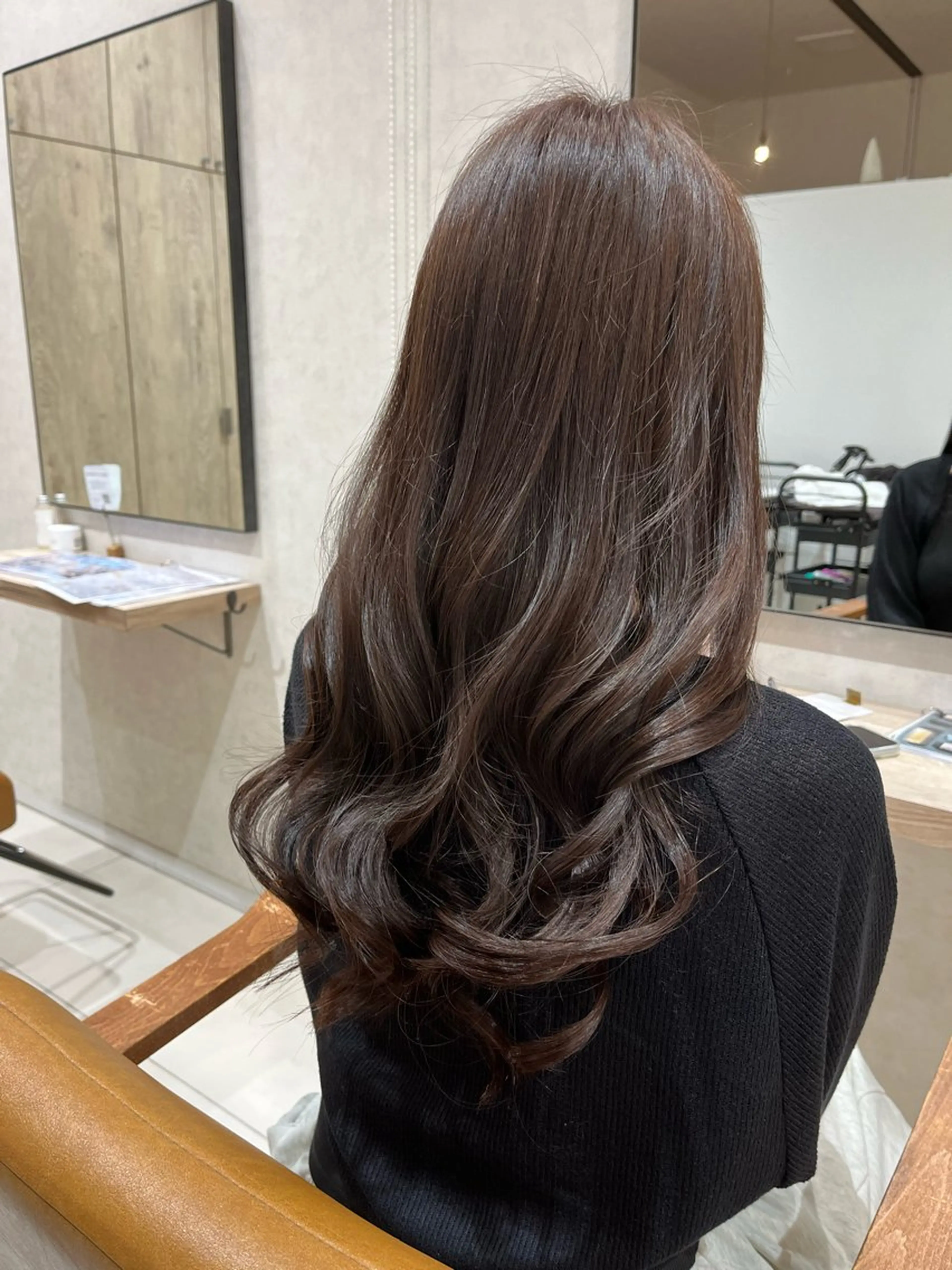 ロング カラー ベージュカラー ピンクカラー ピンクベージュ トリートメント ヘアカラー 無料カットモデル募集 もえのヘアスタイル