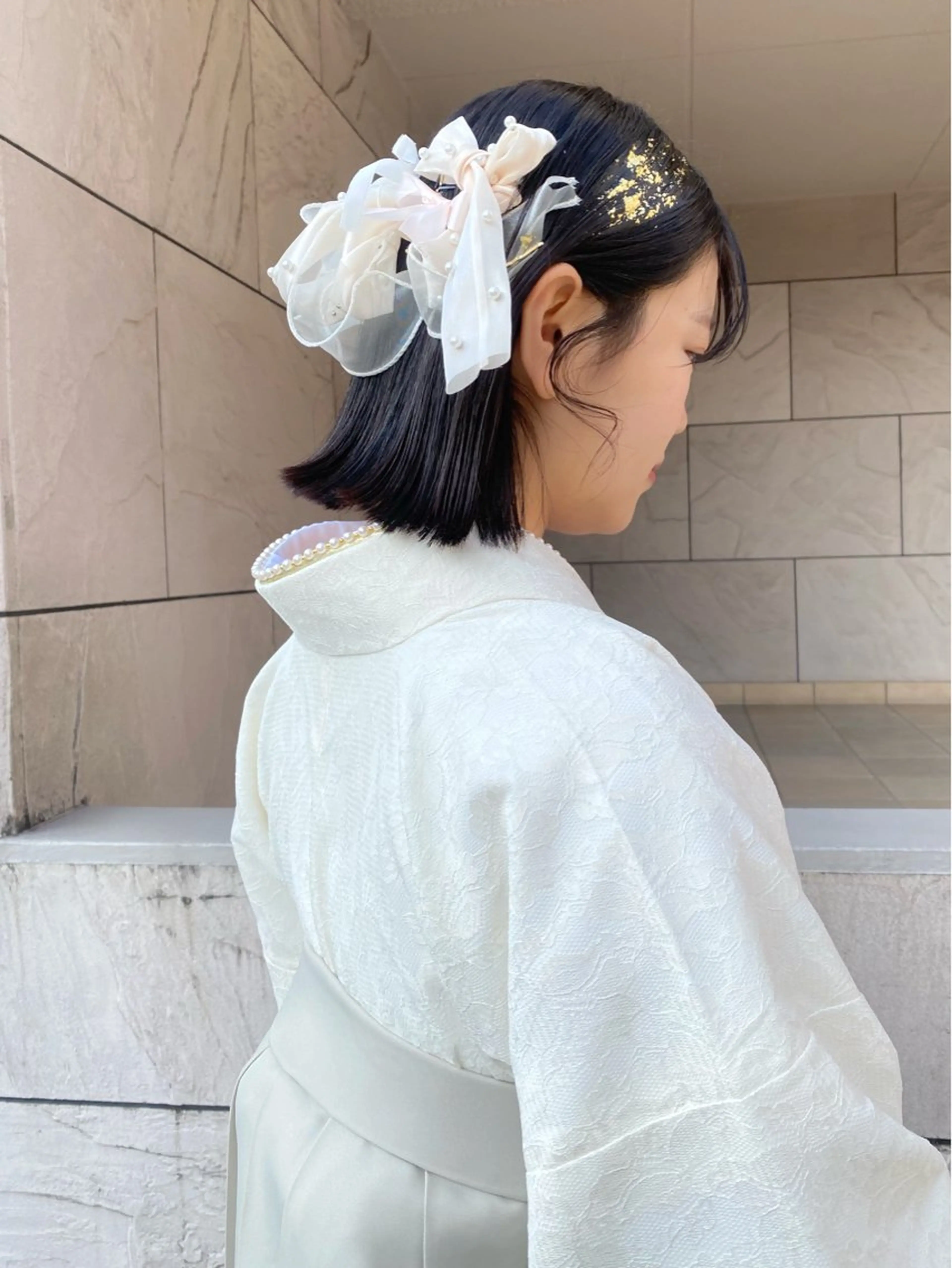 ヘアアレンジ 成人式 着物ヘア 結婚式・ブライダル 卒業式のヘアスタイル ヘアセット mizuki/ピンク ベージュ.レイヤーのヘアスタイル