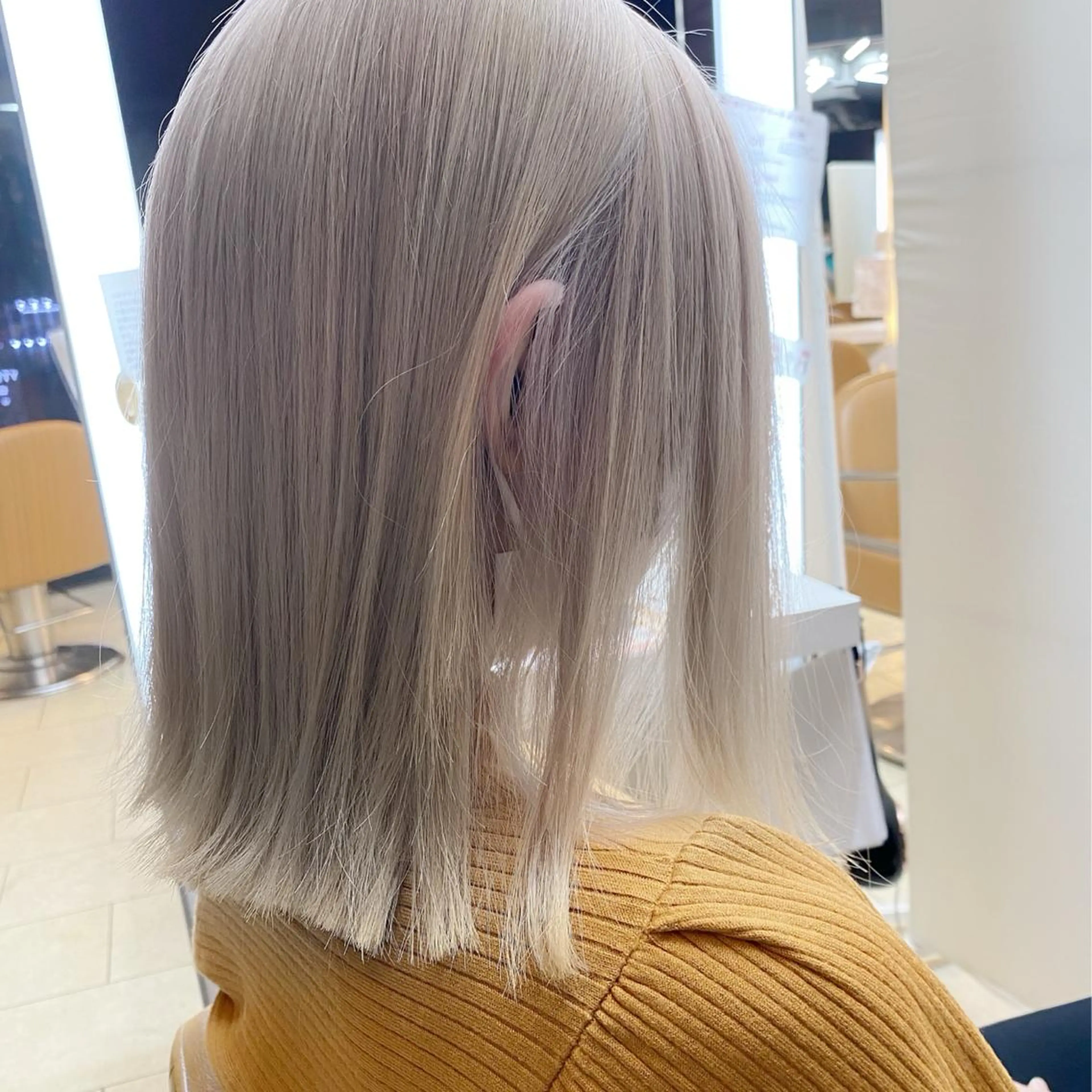 ミディアム カラー ヘアカラー トリートメント レイヤー/ベージュ カラー/ハシモトのヘアスタイル