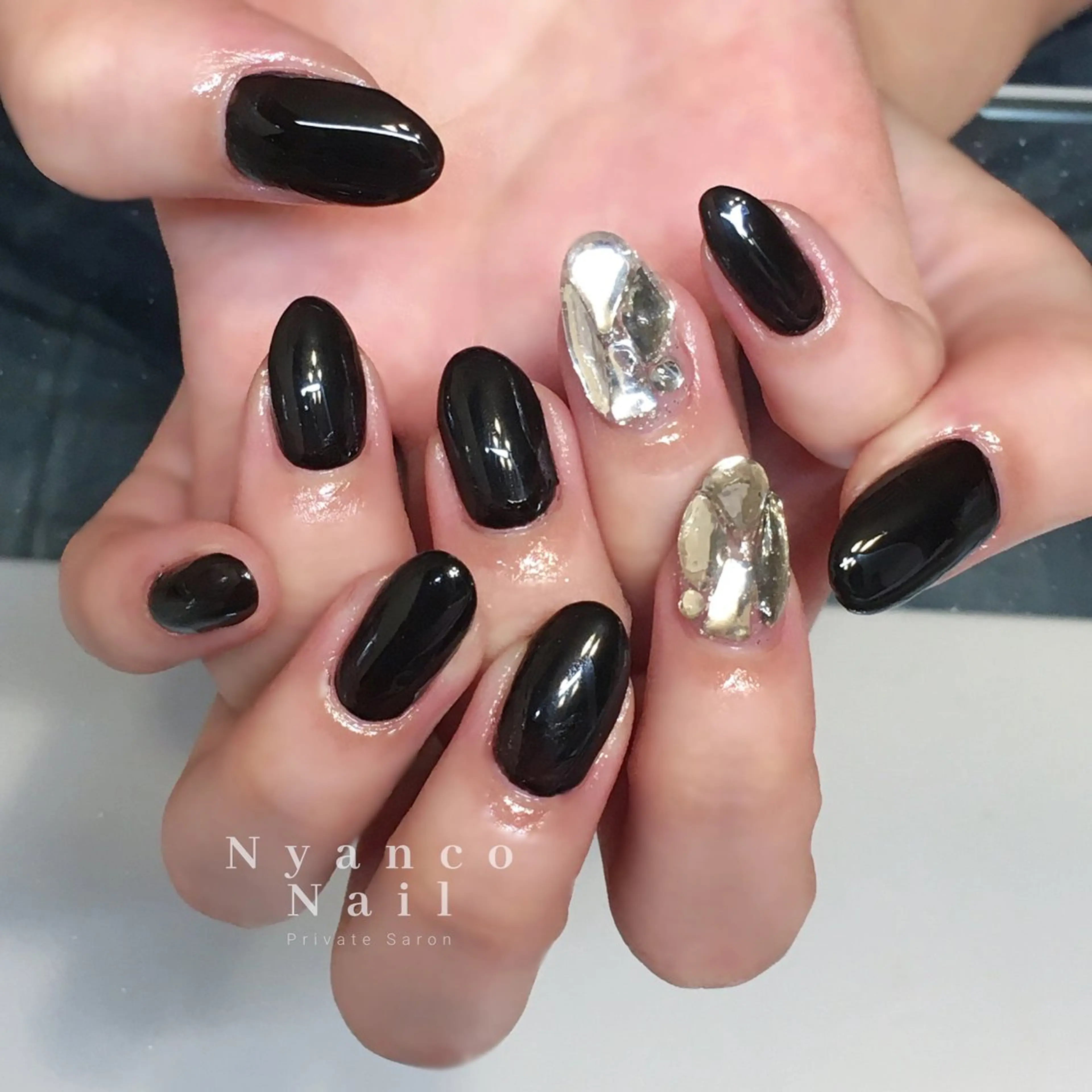 ネイル ジェルネイル キラキラネイル ワンカラーネイル ワンホンネイル Nyanco Nailのネイルデザイン