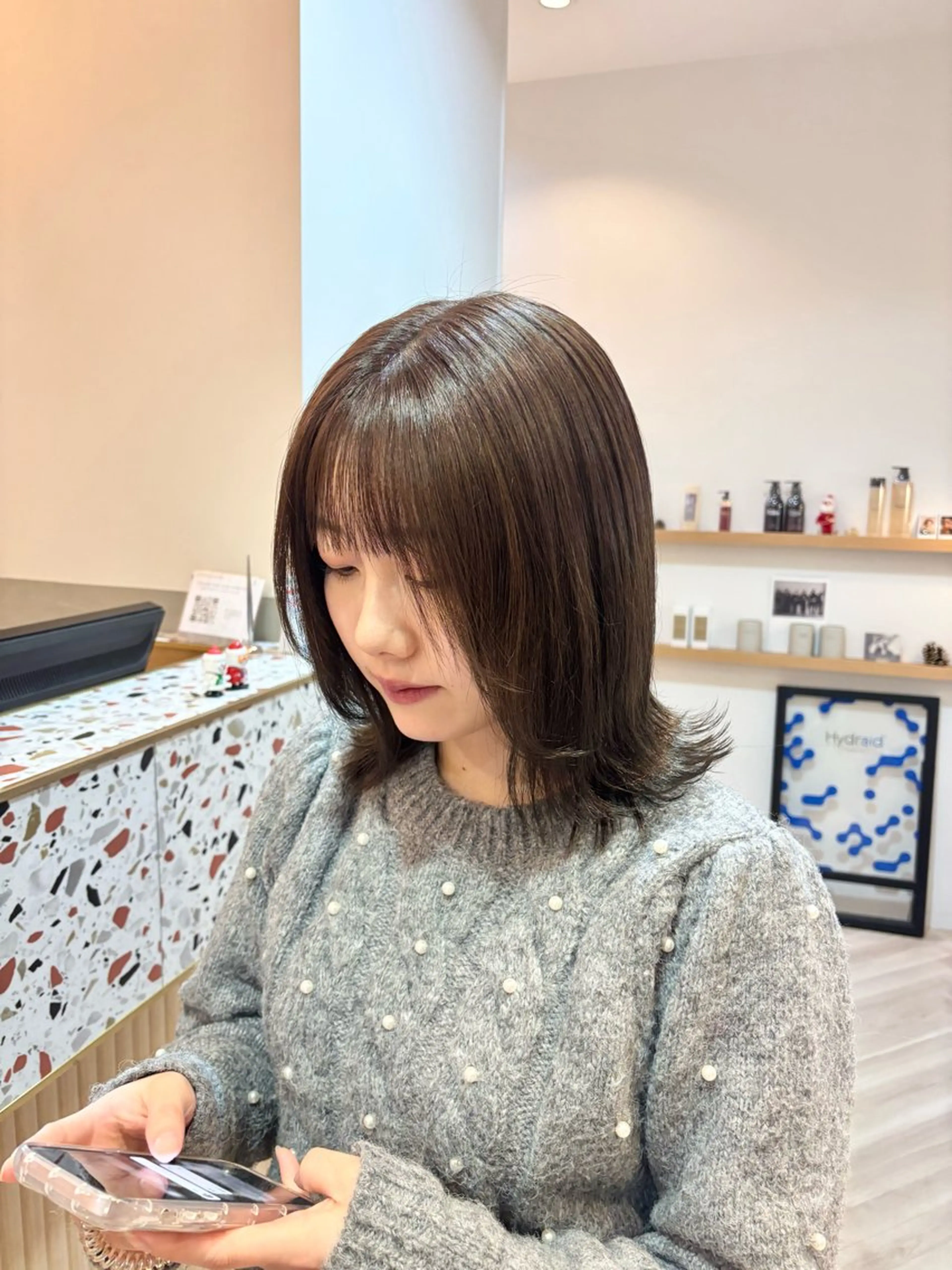 ミディアム 透明感カラー🤎/ ツヤカラー/さくらのヘアスタイル
