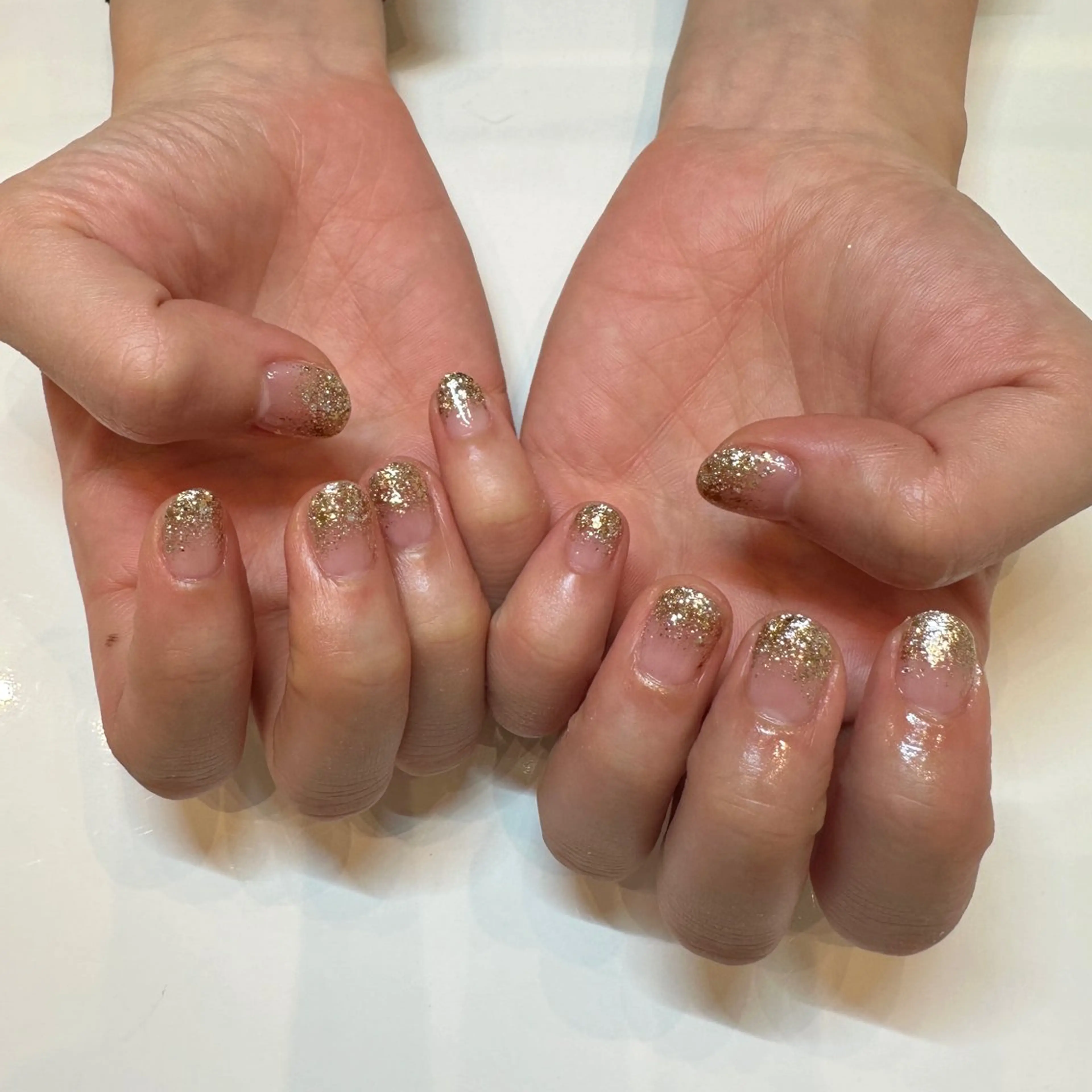ネイル ラメ(グリッター) ラメグラデーション ブライダルネイル Lucy's Nail 小倉店所属・Lucy'sNail 小倉店のネイルデザイン