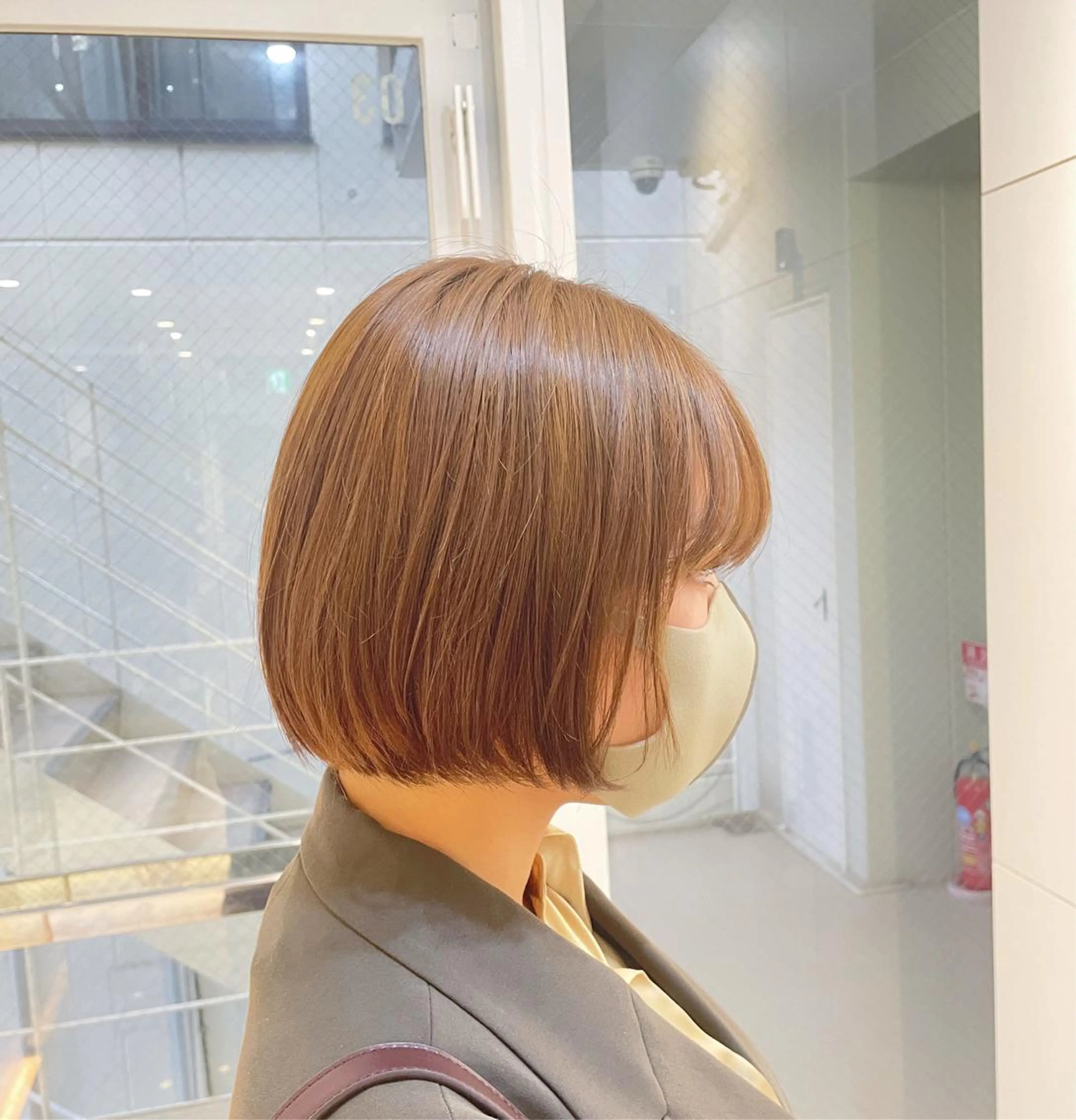 ショート カラー ヘアアレンジ ベージュカラー オリーブベージュ ヘアカラー トリートメント ヘアセット 艶髪✨寒色カラー✨ 翁長孝輔のヘアスタイル