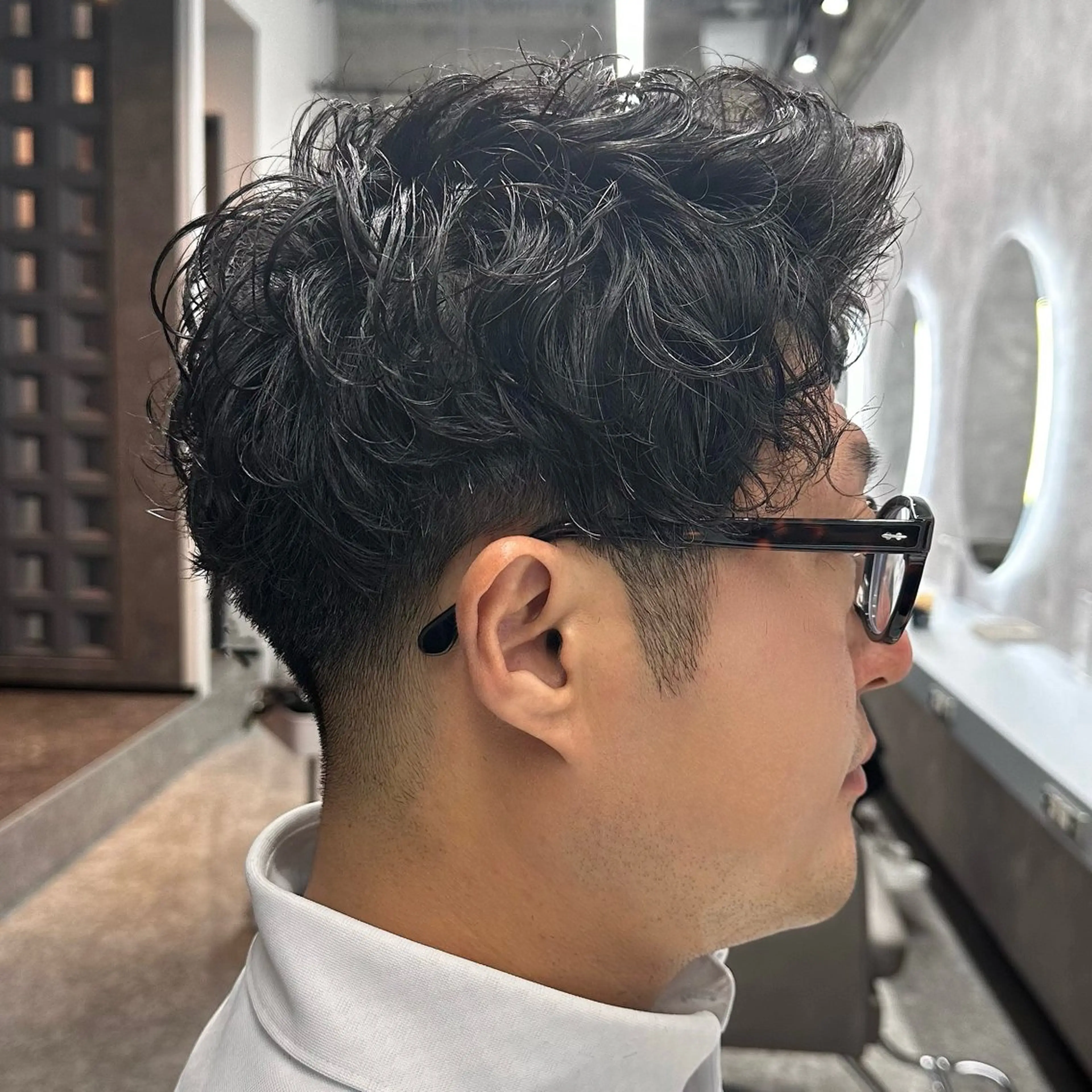 パーマ メンズ カット パーマ メンズパーマ🔵 ハイトーン✨原田慎也のヘアスタイル
