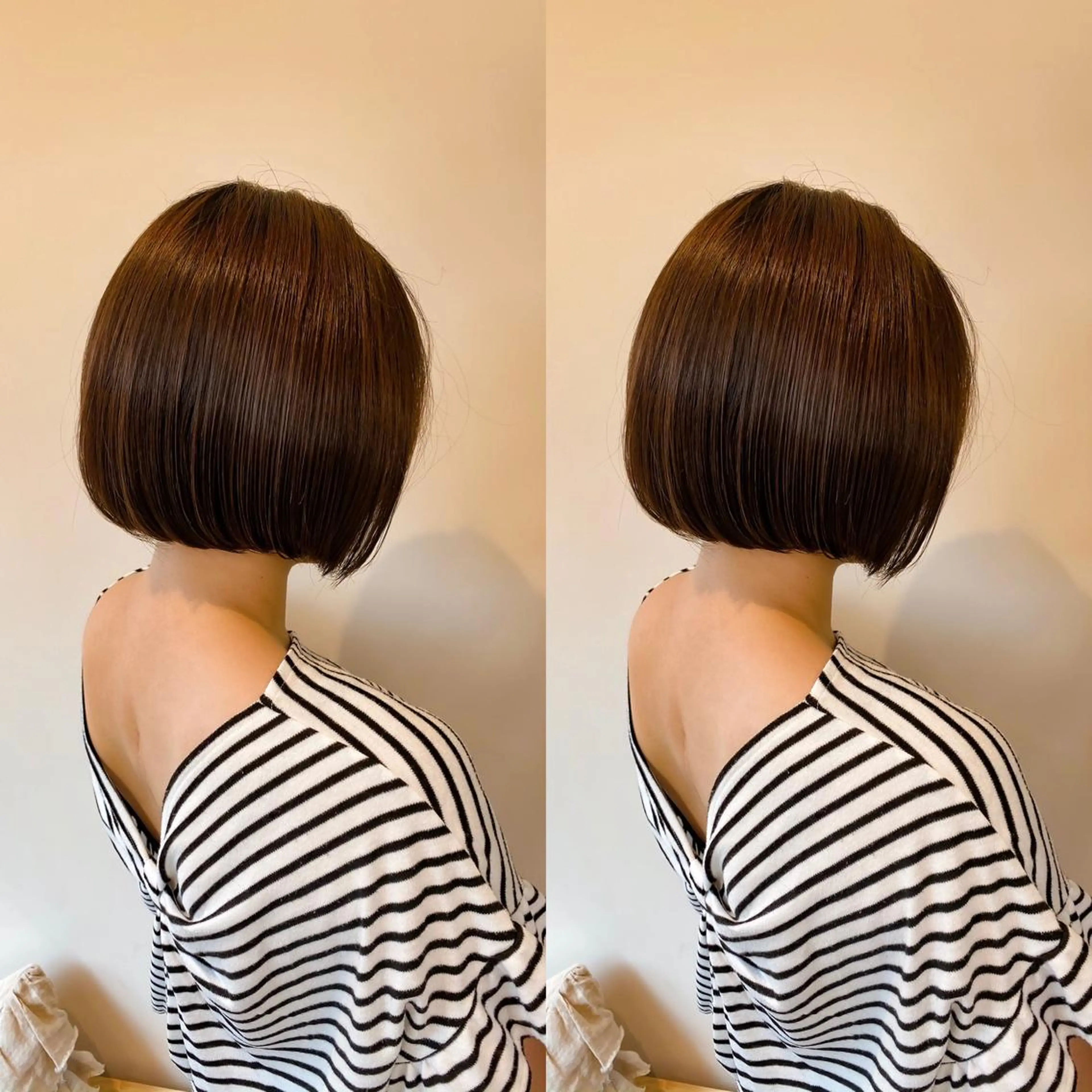 ショート カラー ボブ韓国風レイヤー 髪質改善/畠中ケントのヘアスタイル