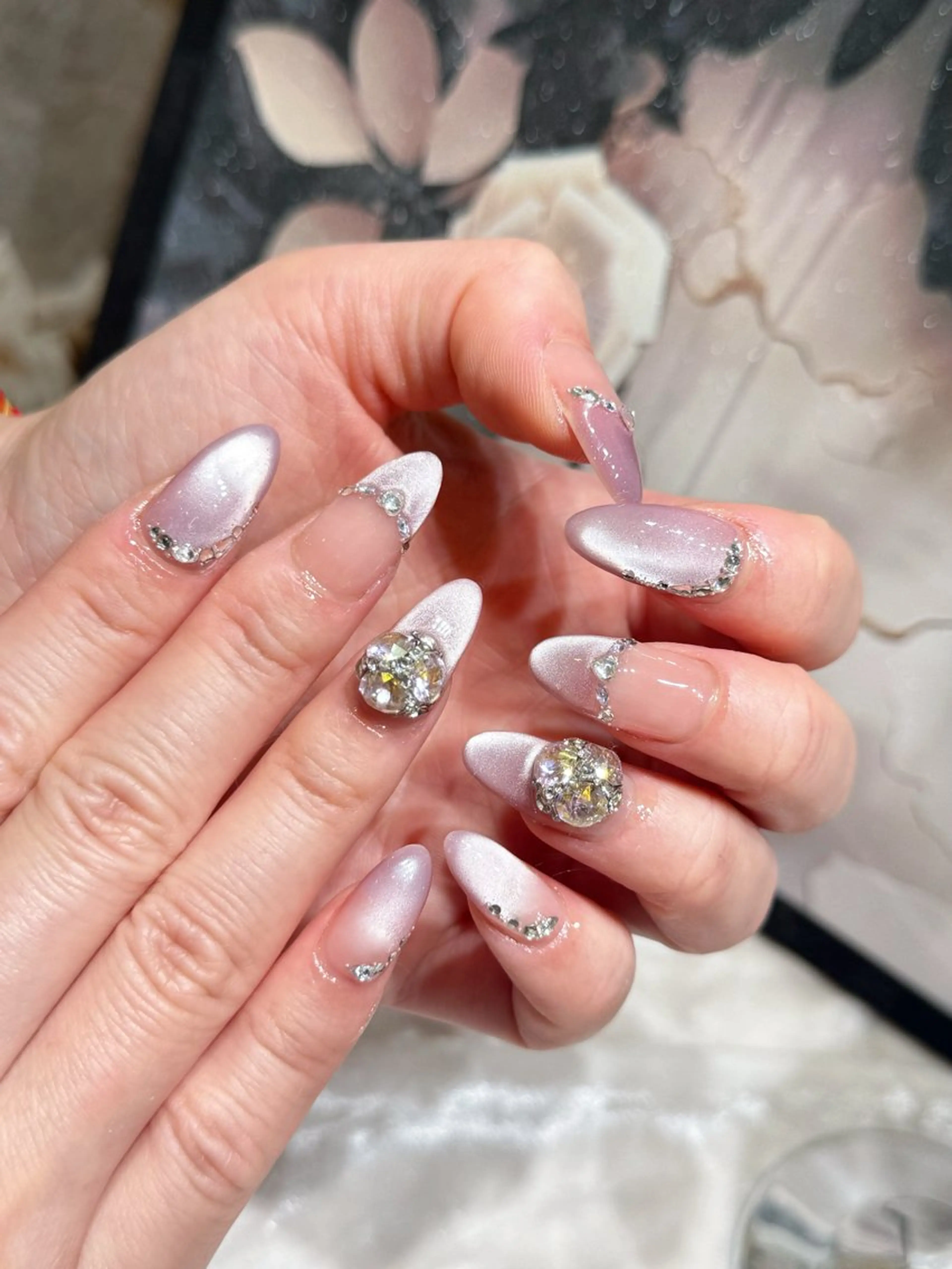 ネイル アートネイル フットネイル ジェルネイル ハート マグネットネイル Babarla Nailのネイルデザイン