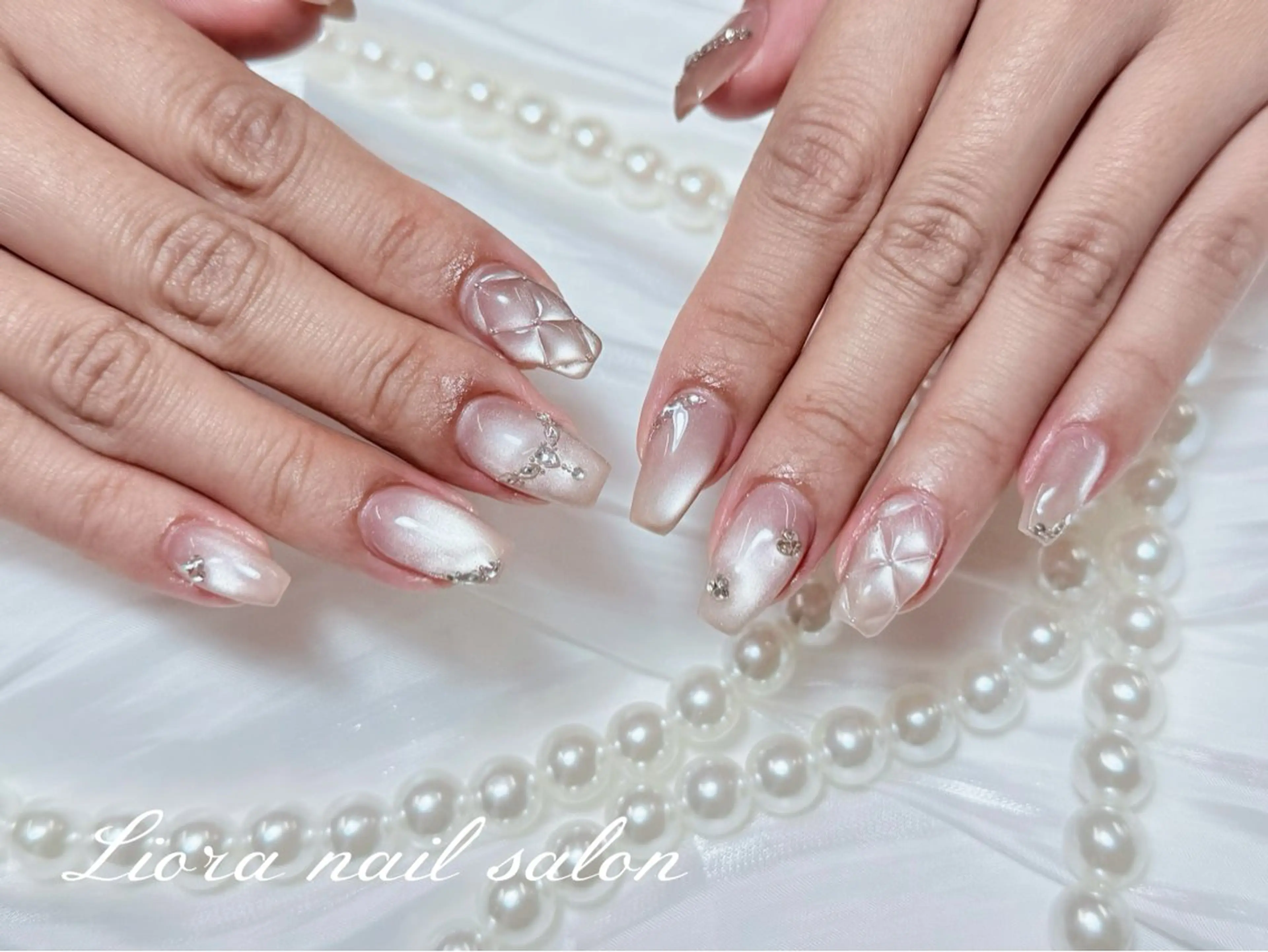 ネイル チークネイル フットネイル フレンチネイル ジェルネイル ガーリー ハンドネイル Liora ネイルサロン所属・Liora nail salonのネイルデザイン