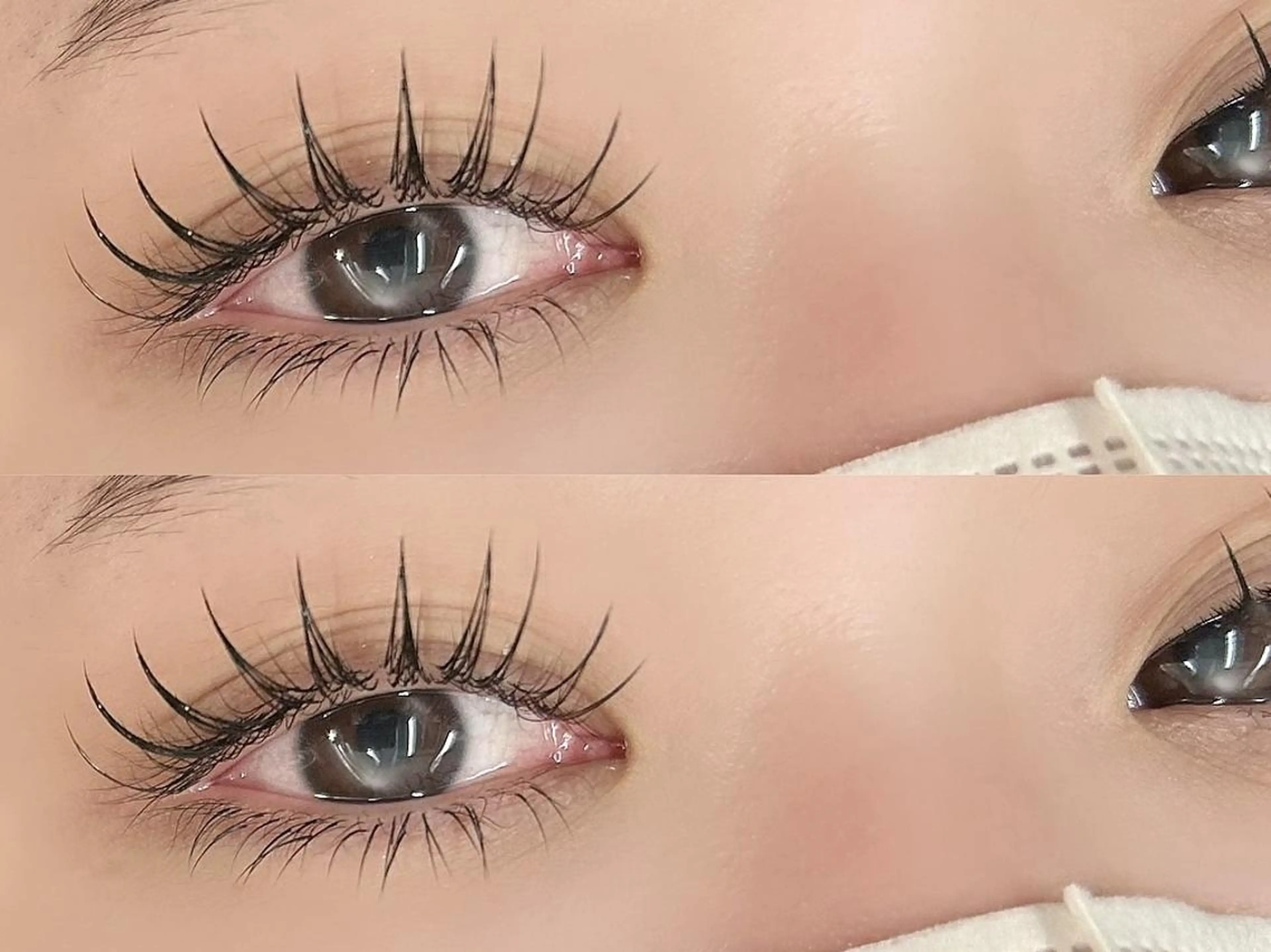 マツエク・マツパ 束感まつ毛 フラットラッシュ 下まつげエクステ ワンホンマツエク 🪽fein.🪽 eye&nail💞のネイルデザイン