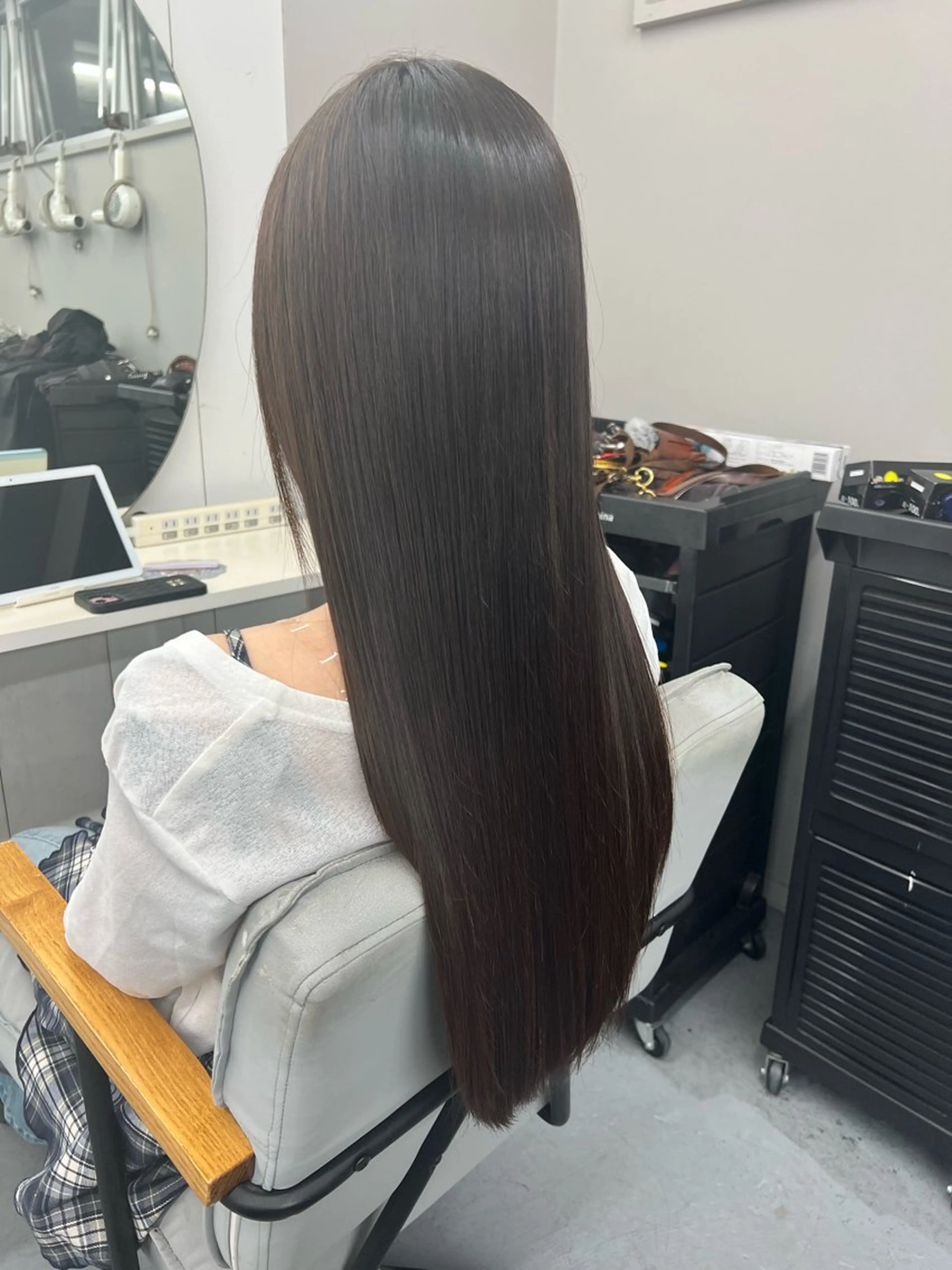 ロング 縮毛矯正 トリートメント 縮毛矯正/髪質改善 ケアカラー/亀田泰生のヘアスタイル