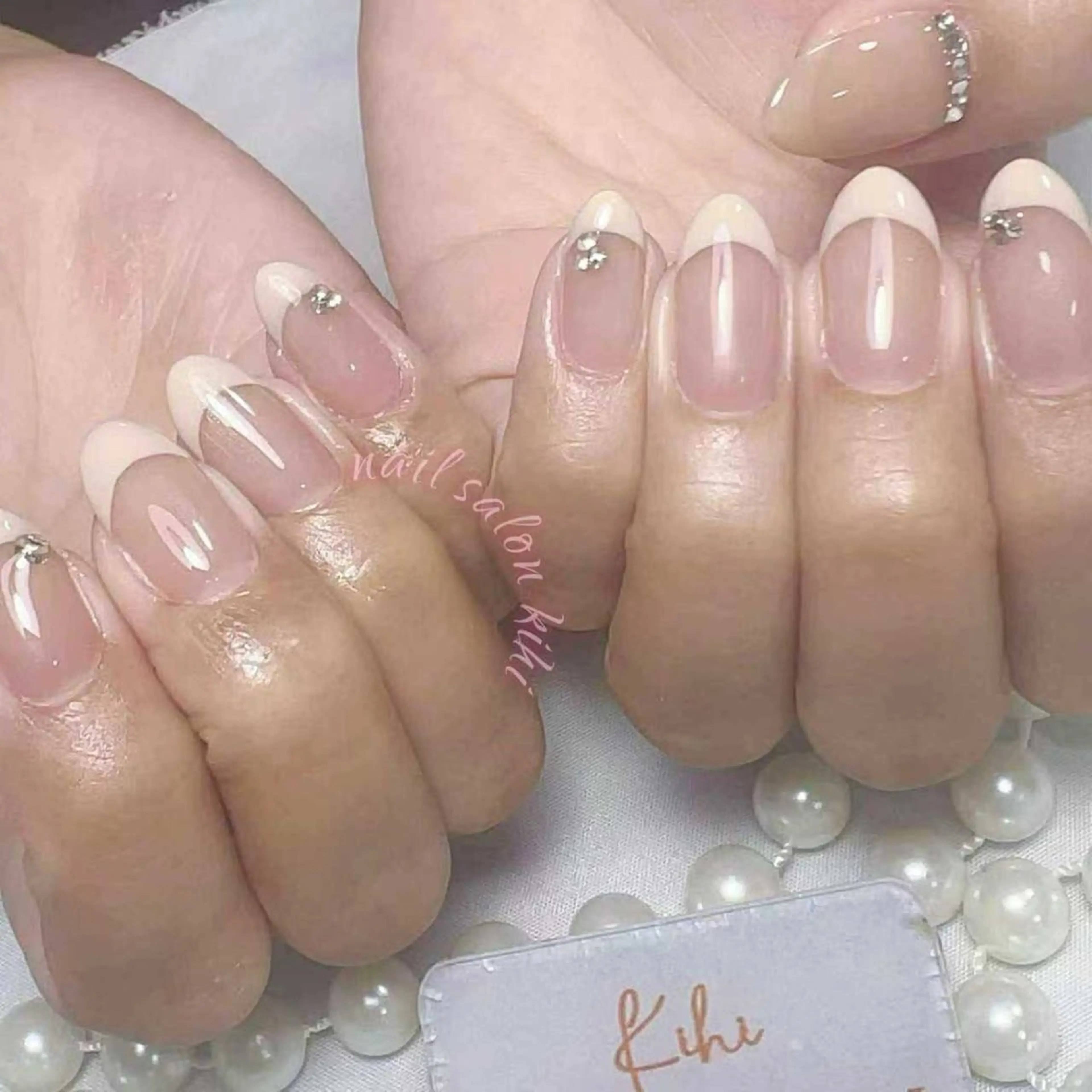 ネイル アートネイル フレンチネイル ジェルネイル グラデーション 韓国ネイル ハンドネイル Nail Salon Kihi さくらのネイルデザイン