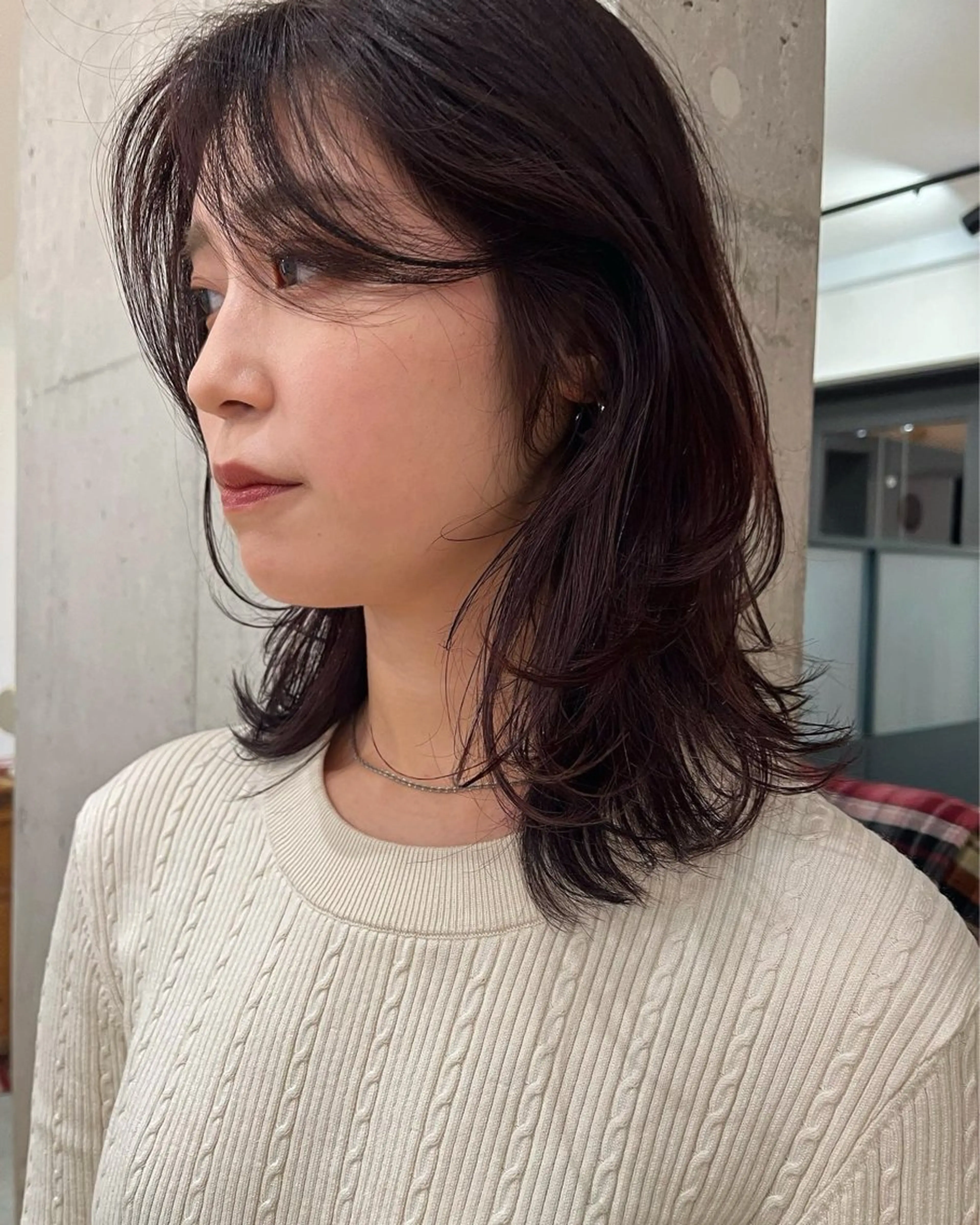 ミディアム カラー 暖色/パーマ 🌼クニトウメイのヘアスタイル