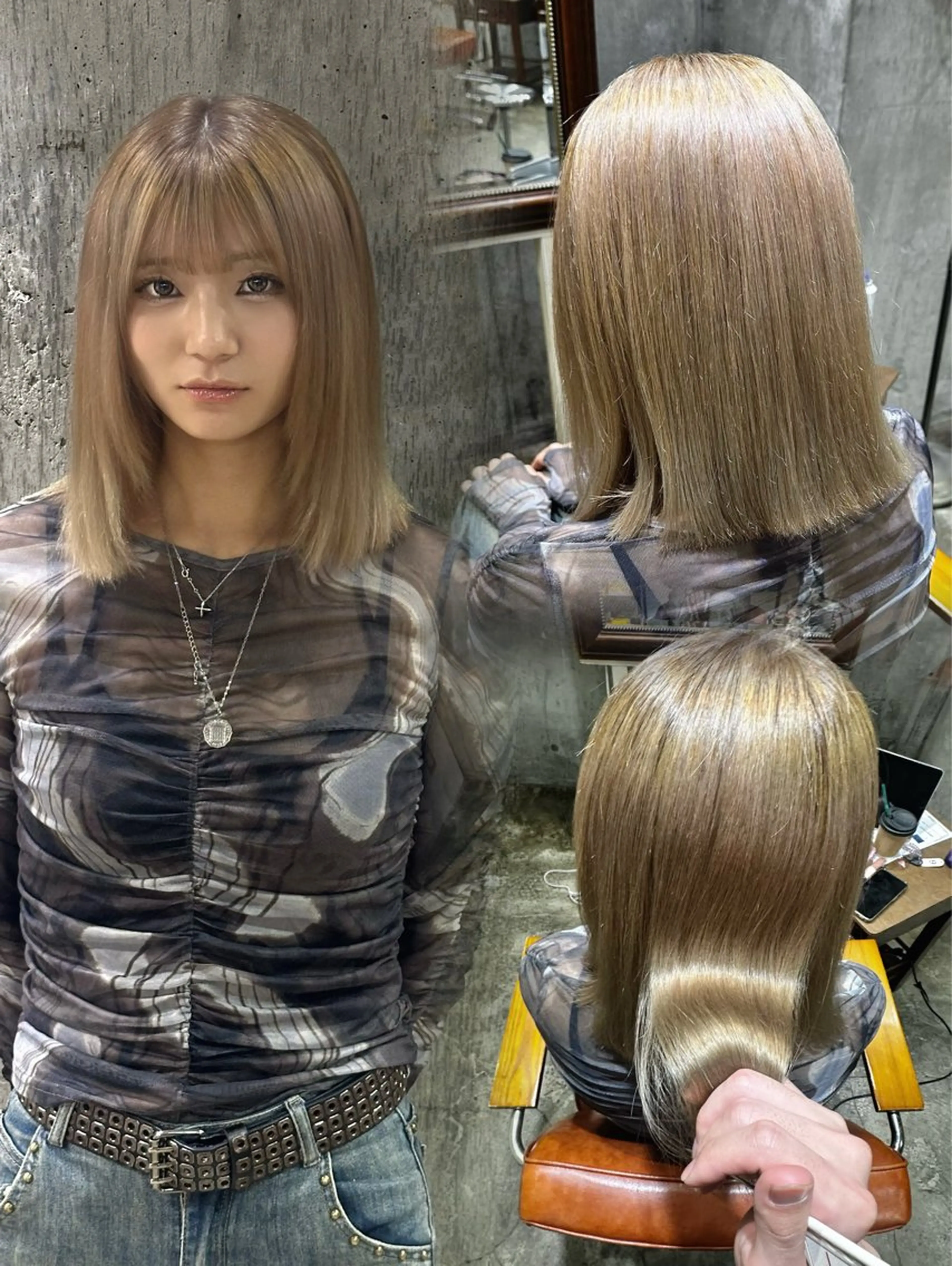 【⭐️ダブルカラー⭐️】⚡️ブリーチ+カラー⚡️の写真