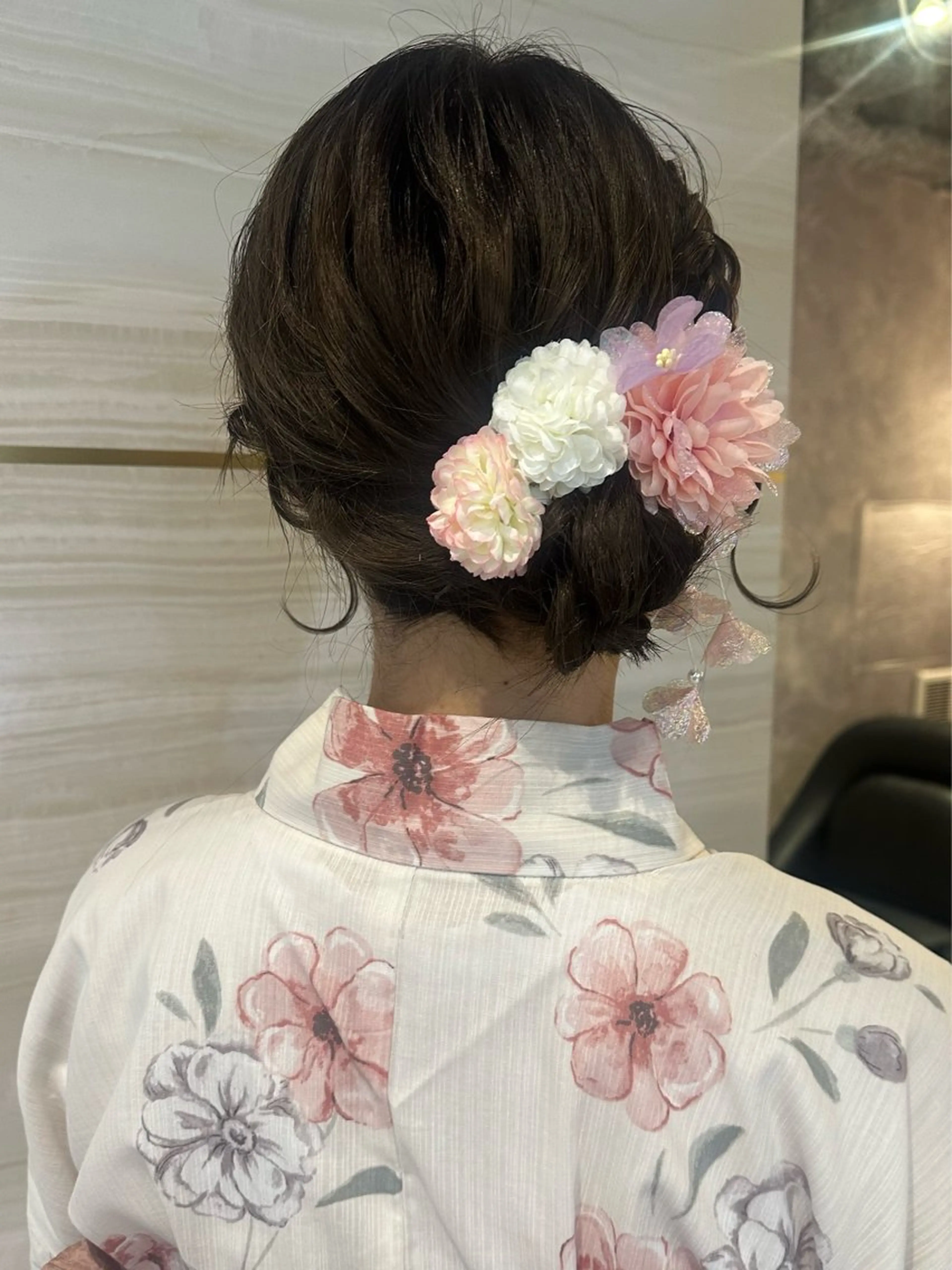 ミディアム ヘアアレンジ 浴衣 Hina🐣 elubylovisのヘアスタイル