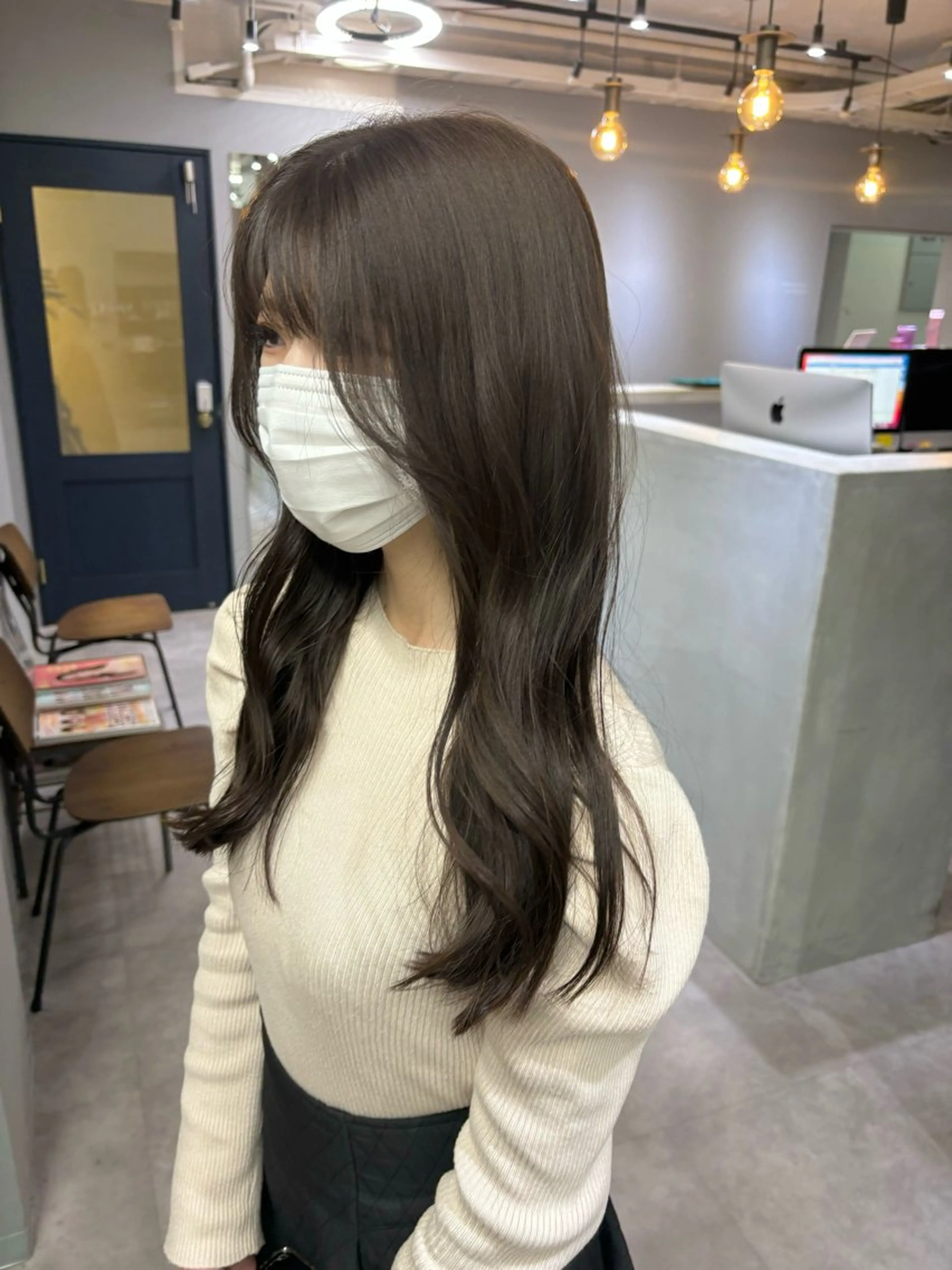 ミディアム カラー きよはらちさき🍑 柔らかカラー🌱🫧のヘアスタイル