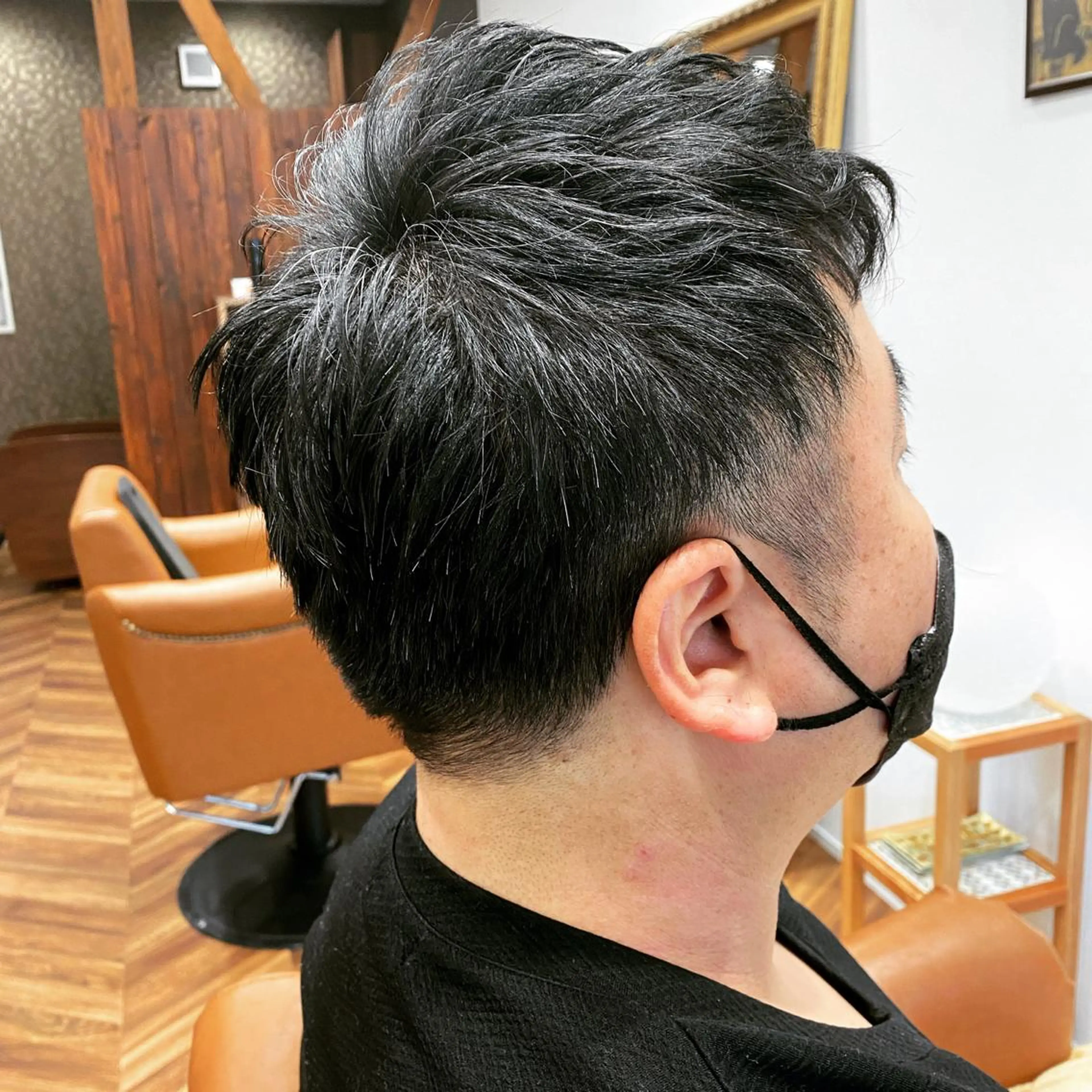 ショート メンズ 刈り上げ カット パーマ トリートメント ヘッドスパ gatto  nero所属・【似合わせカット 】🦋岩崎 美保🐾のヘアスタイル