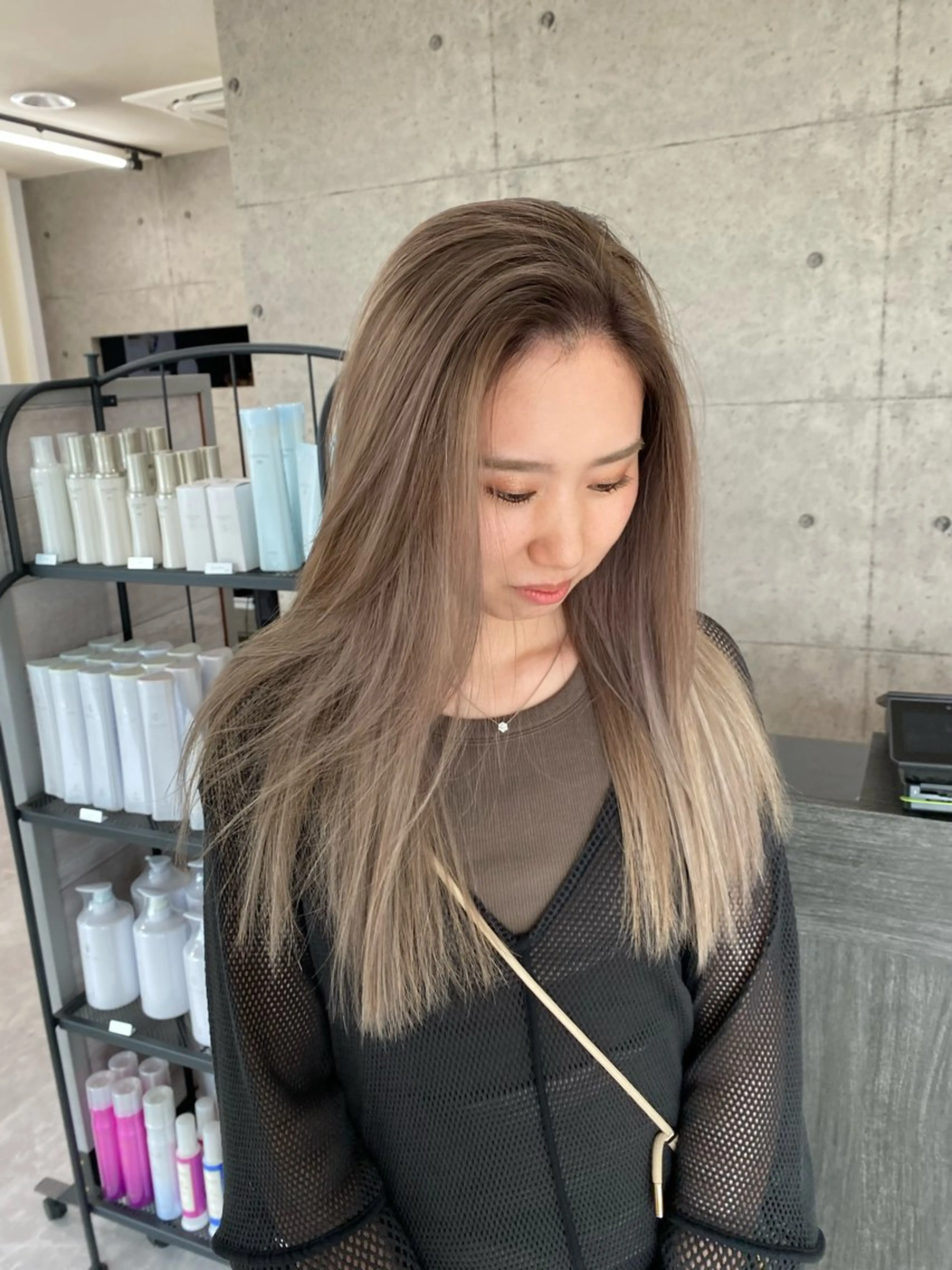 ロング カラー ヘアアレンジ ショートボブ アディクシーカラー ブリーチ ケアブリーチ ダブルカラー ULu. 岡山駅店 髪質改善トリートメント＆ハイトーンカラー所属・SUZU/岡山/矯正 ハイトーン/レイヤーのヘアスタイル