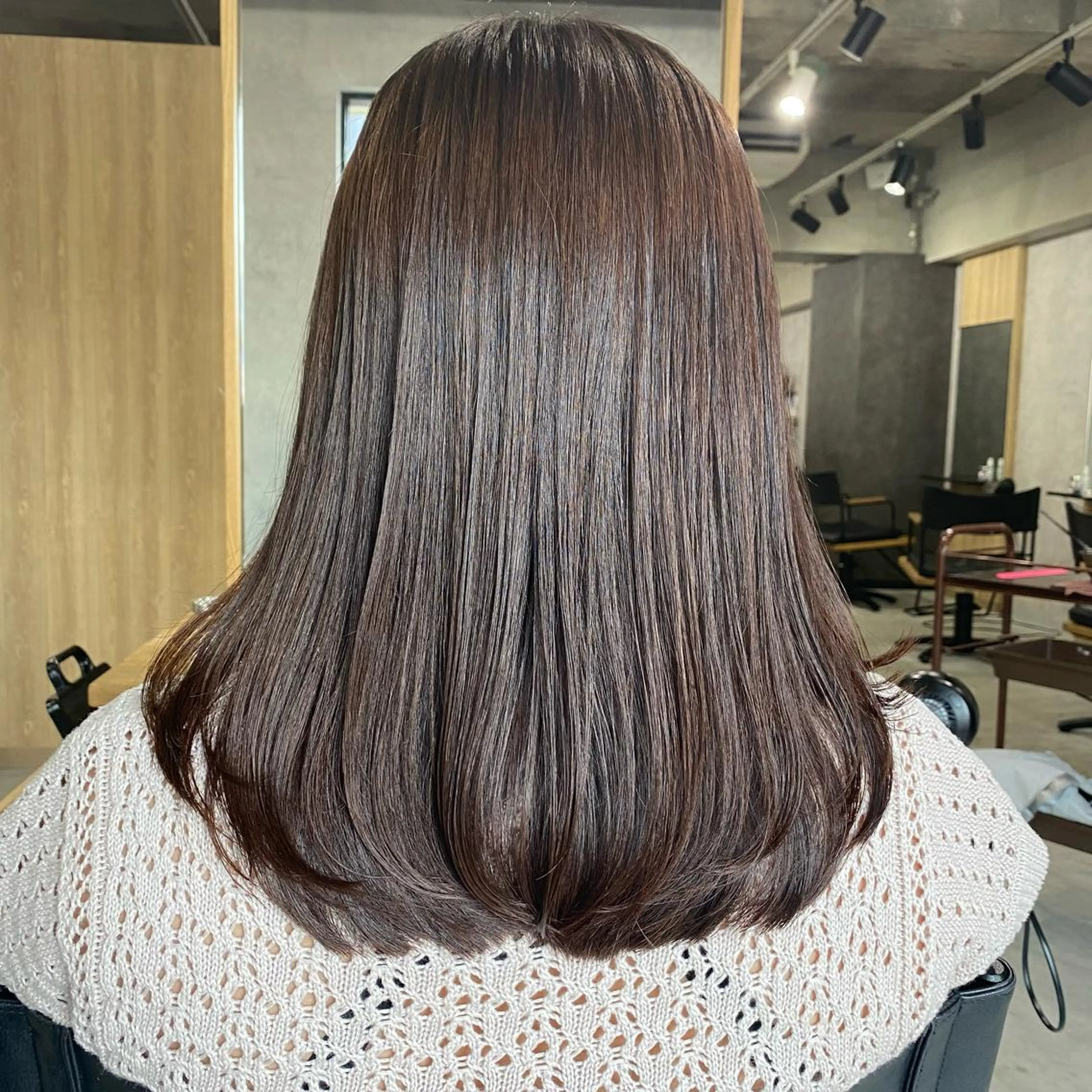 セミロング カラー 【韓国くびれ】ヘア 💕田中将吾のヘアスタイル