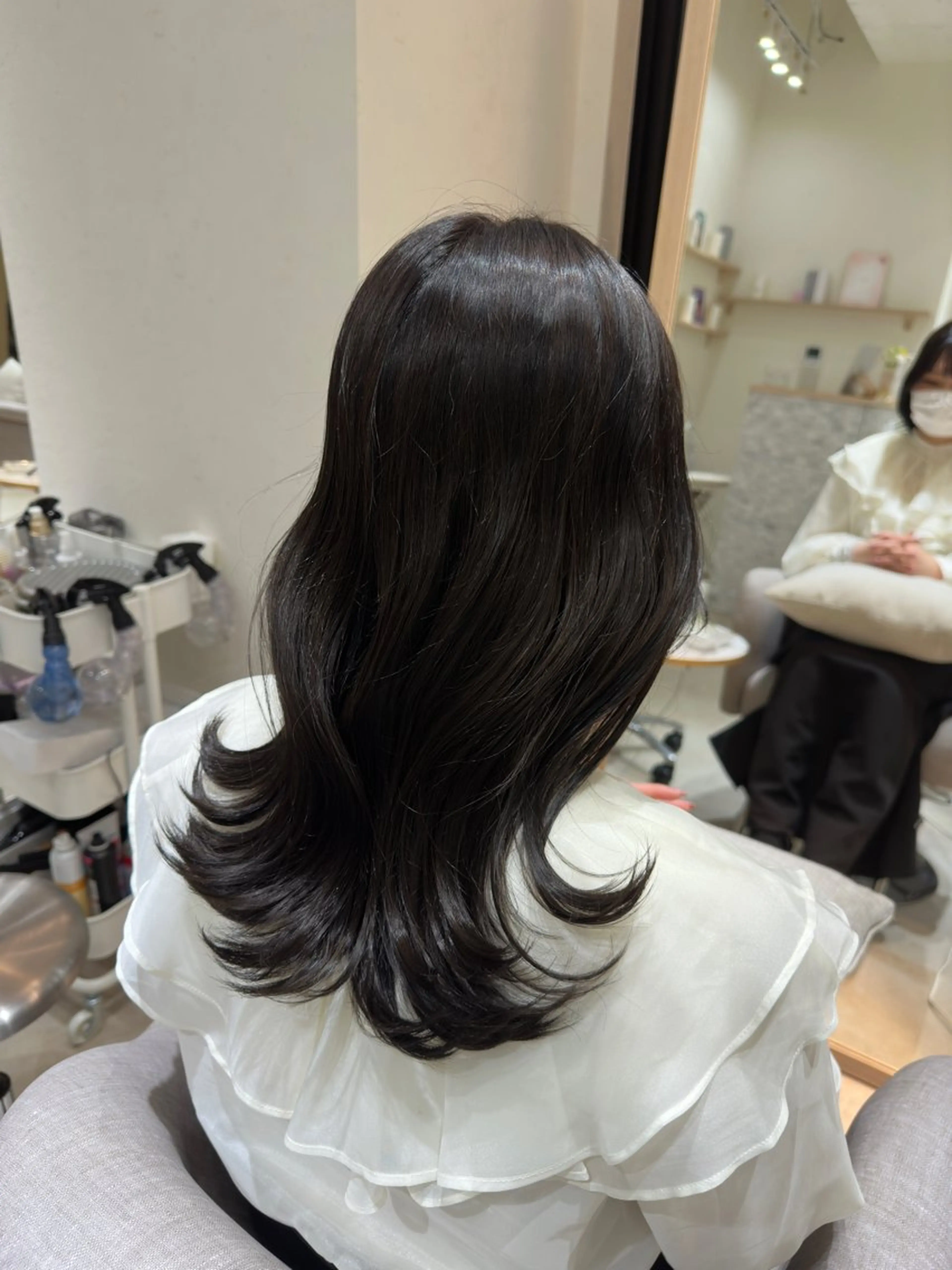 セミロング レイヤーカット ローレイヤー カットモデル募集 ミネのヘアスタイル