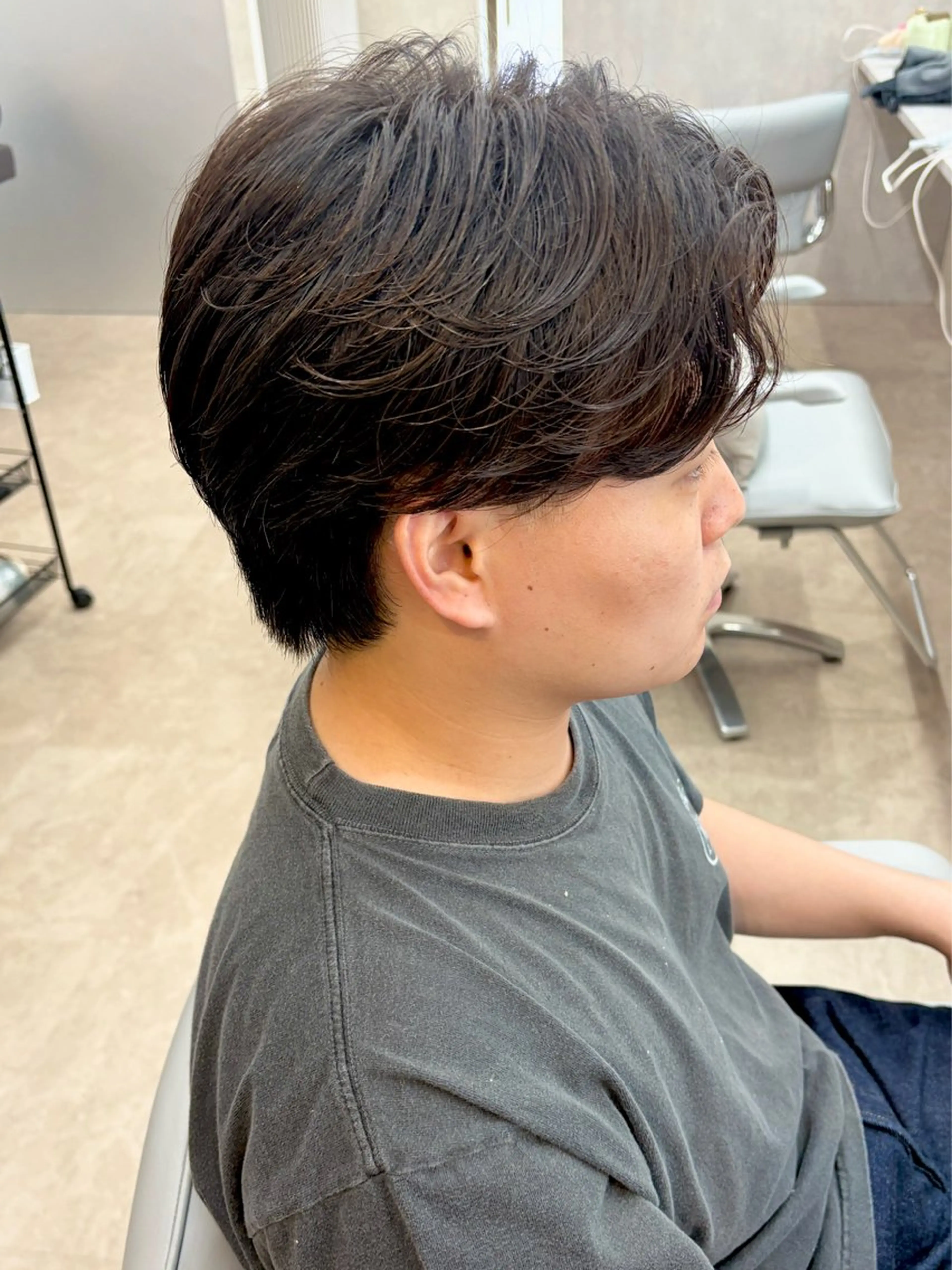 パーマ メンズ カット パーマ 🧸韓国ヘア/メンズ KURUMI🤍のヘアスタイル