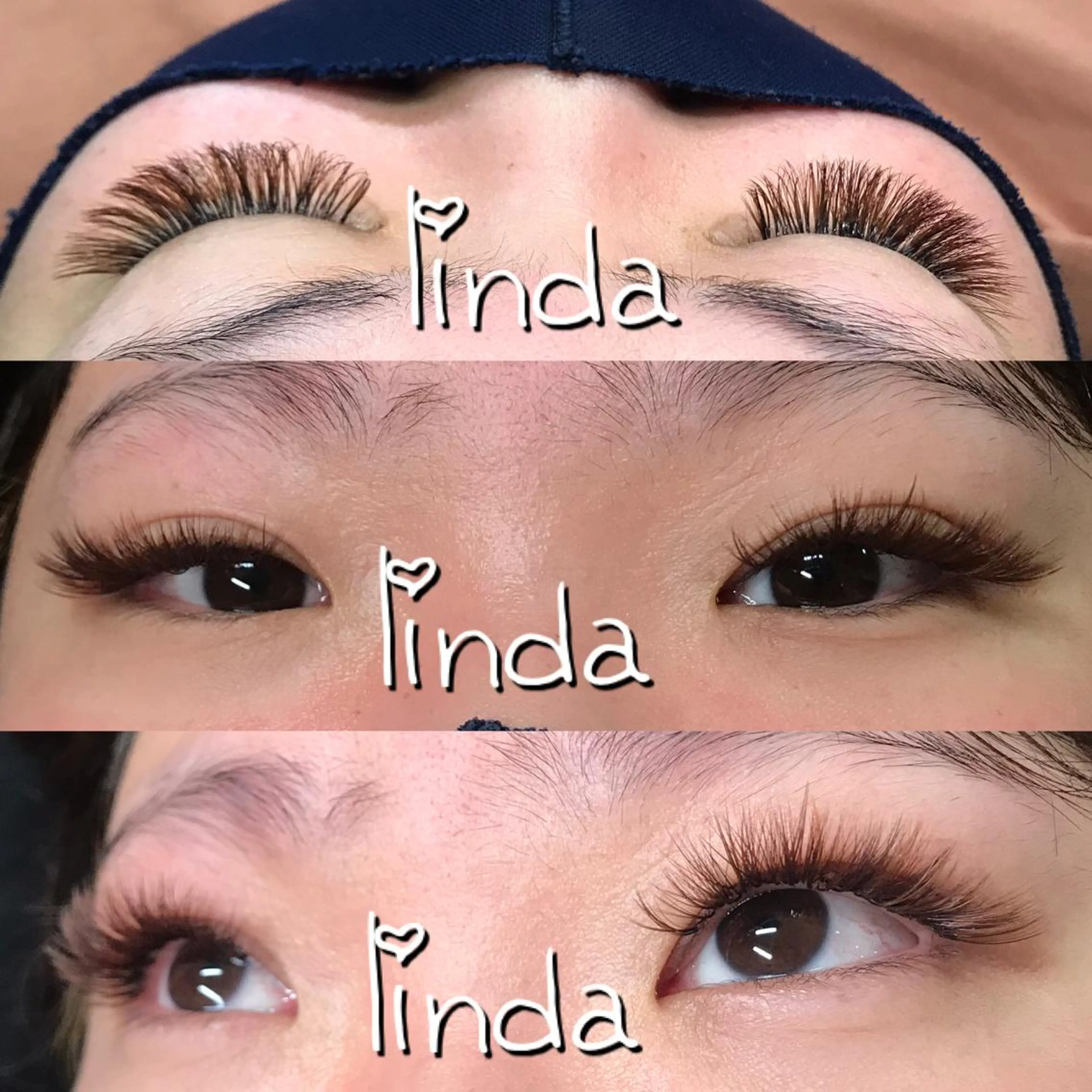 マツエク・マツパ 付け放題 カラーマツエク ボリュームラッシュ linda lashesのマツエク・マツパデザイン