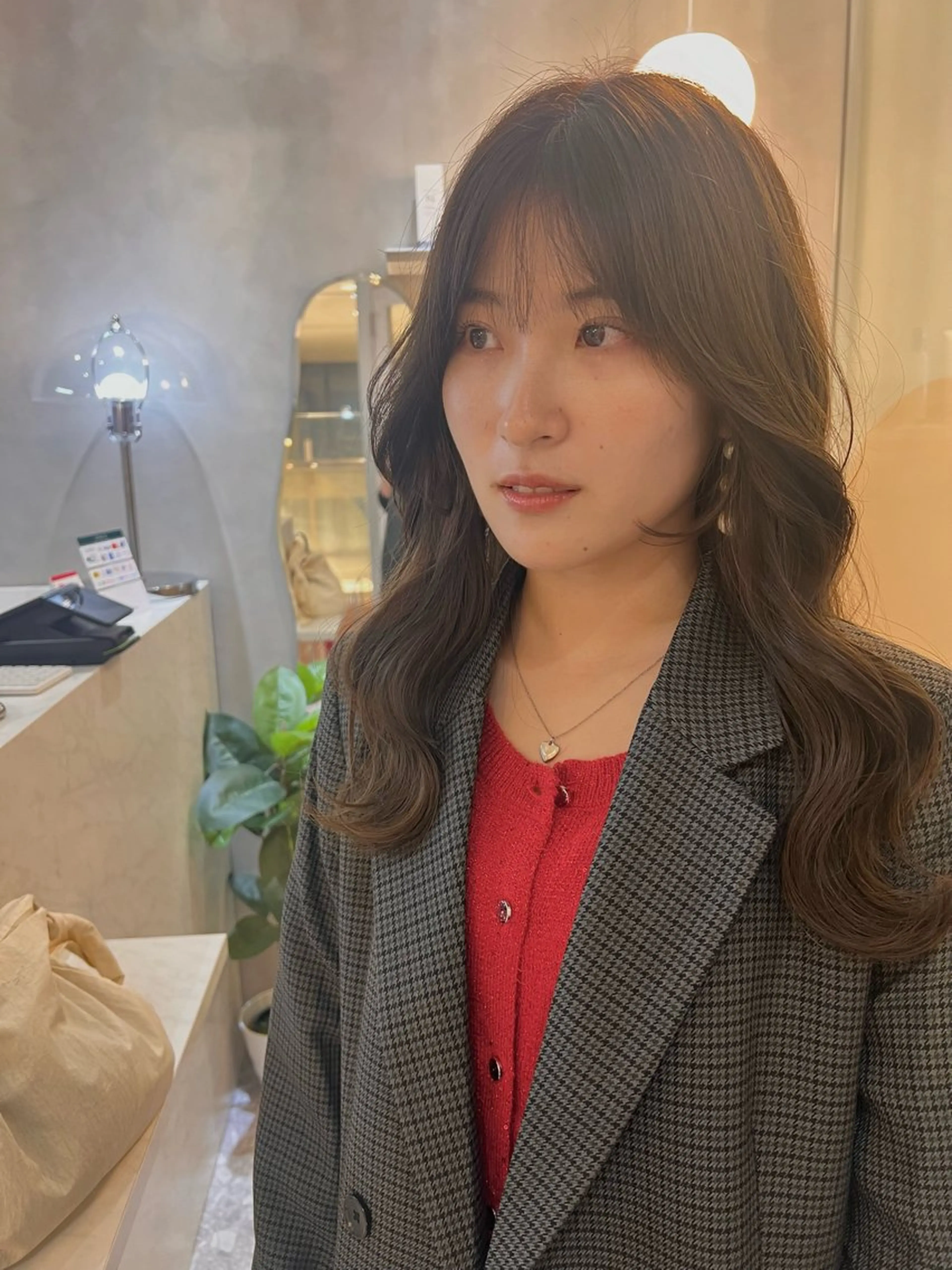 ロング 顔周りカット レイヤーカット カット トリートメント 💎透明感カラー/ 韓国ヘア💎KANAのヘアスタイル