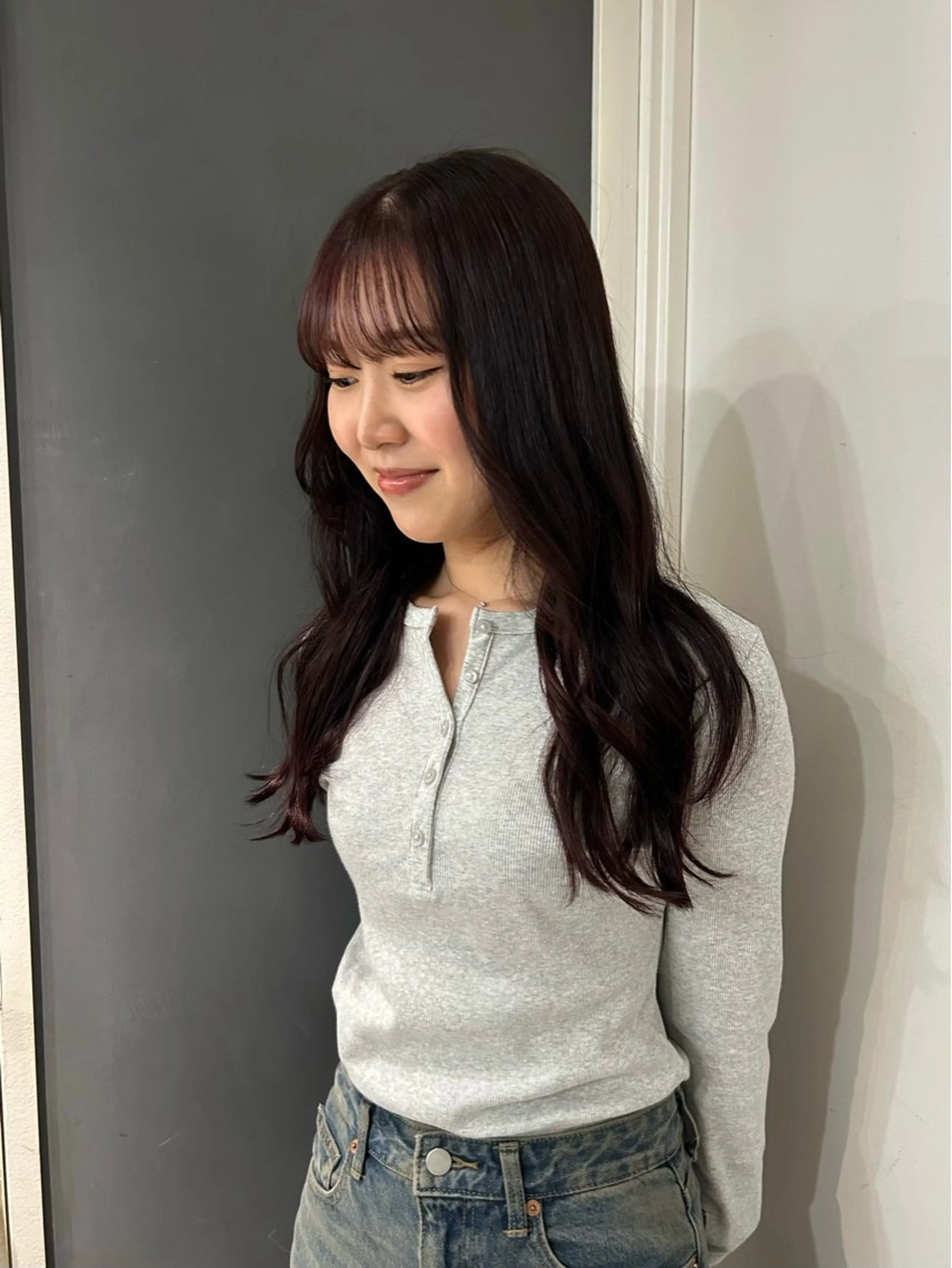 セミロング カット ヘアカラー トリートメント cien 【堀江】 eri bobのヘアスタイル