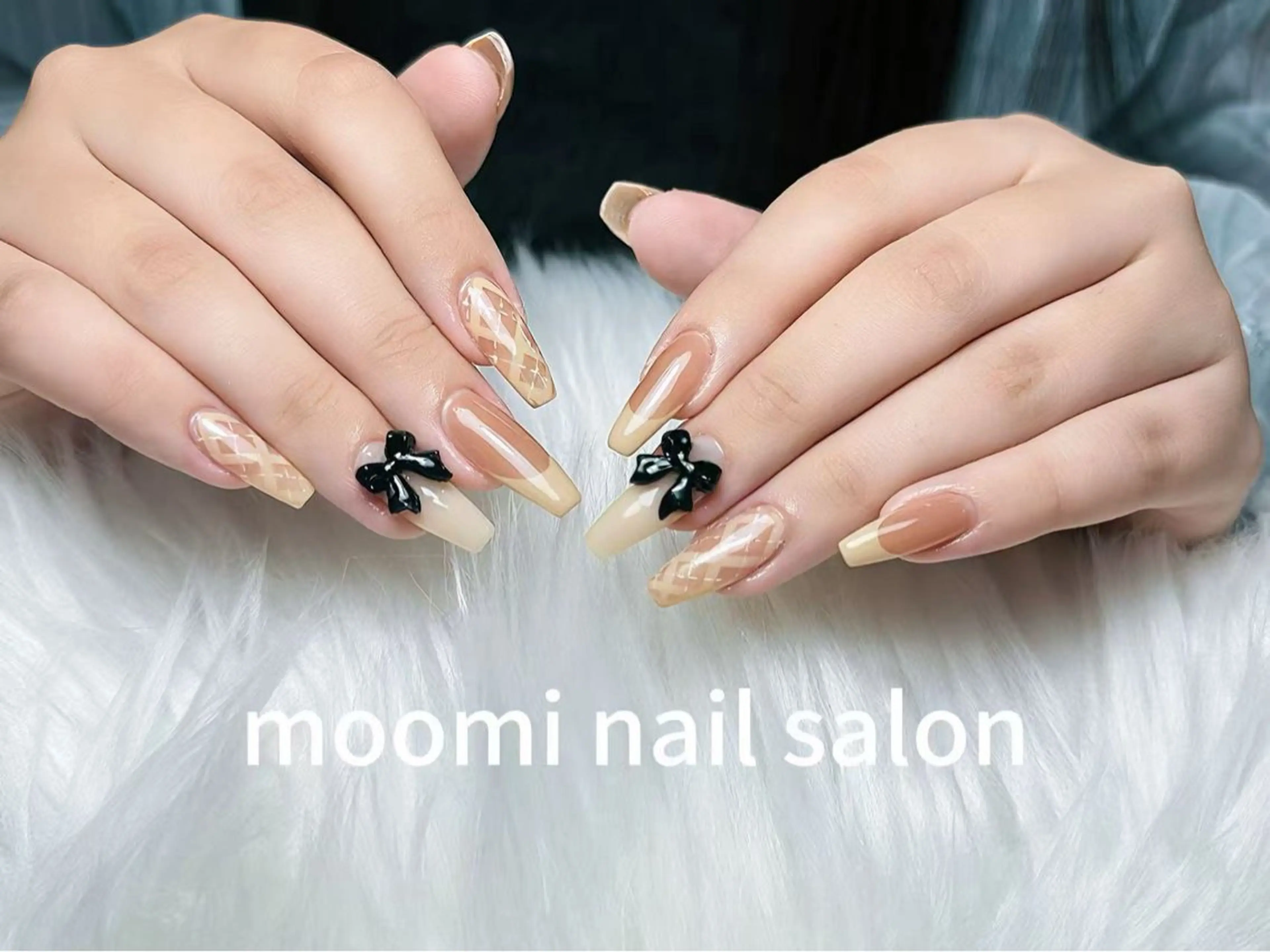 ロング ハンドネイル moomi ゆりのネイルデザイン