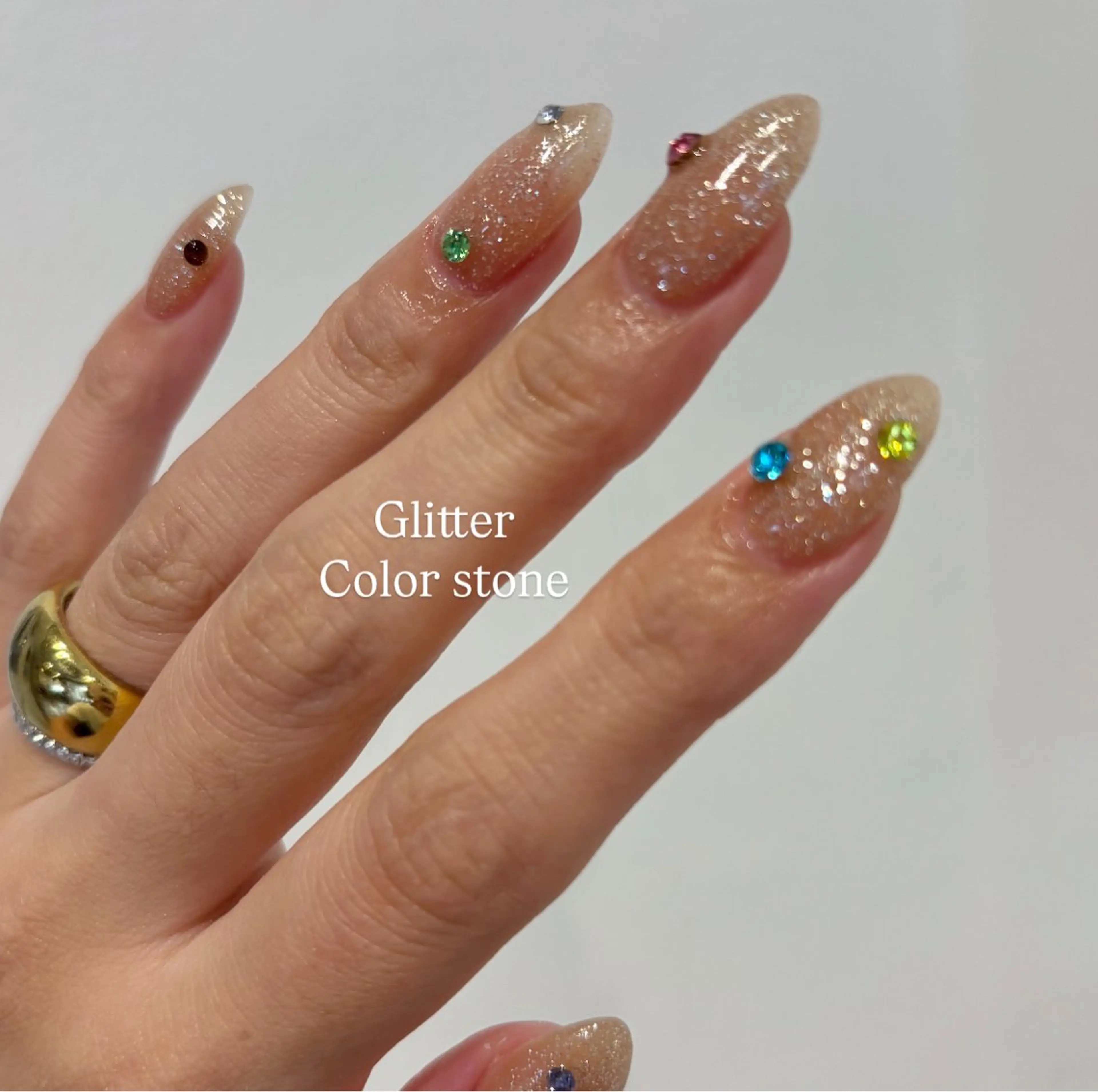 ネイル ストーンネイル ハンドネイル Ballie/ Mizukiのネイルデザイン