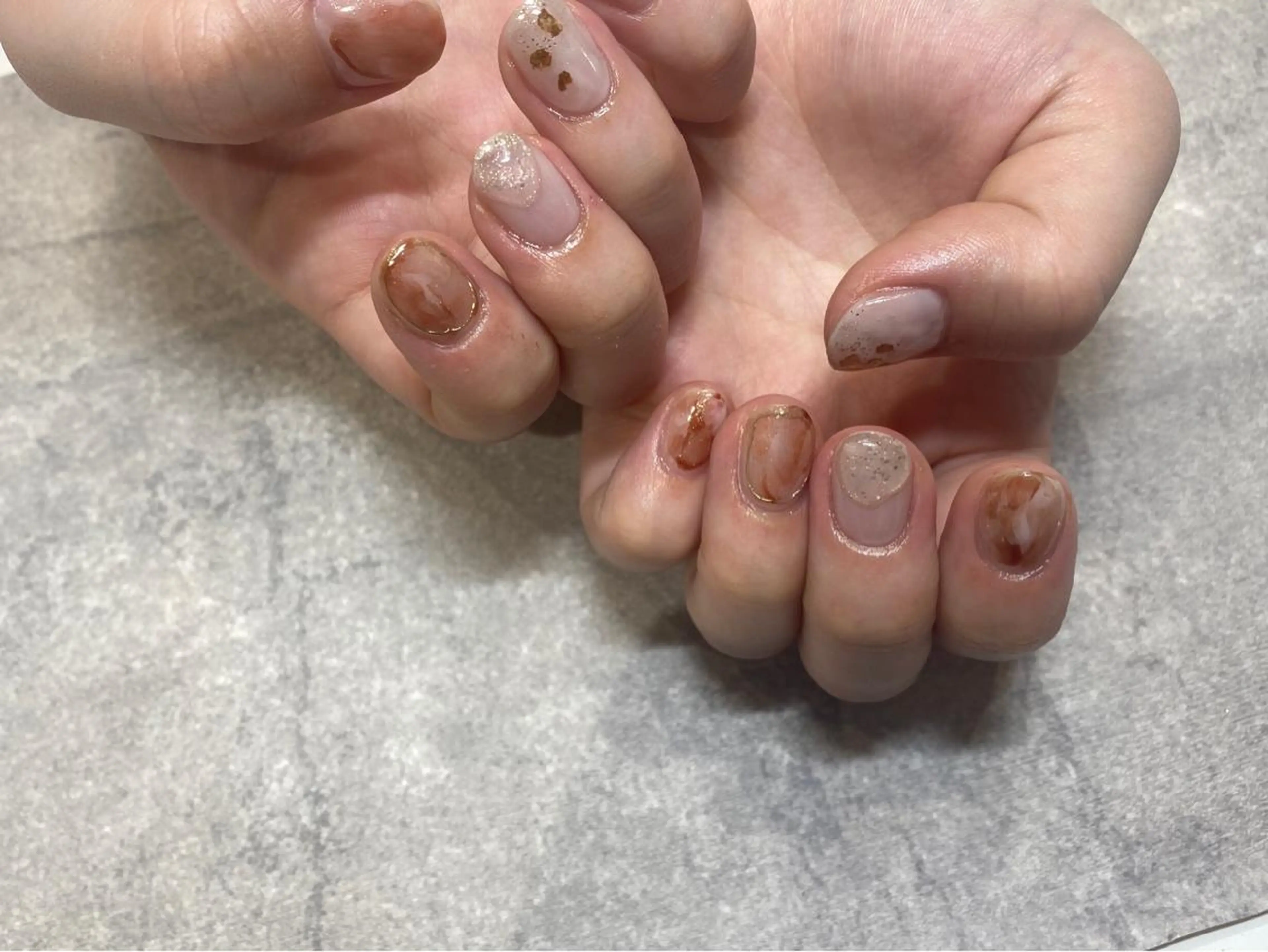 ネイル ハンドネイル NINEnami ニュアンスネイルのネイルデザイン