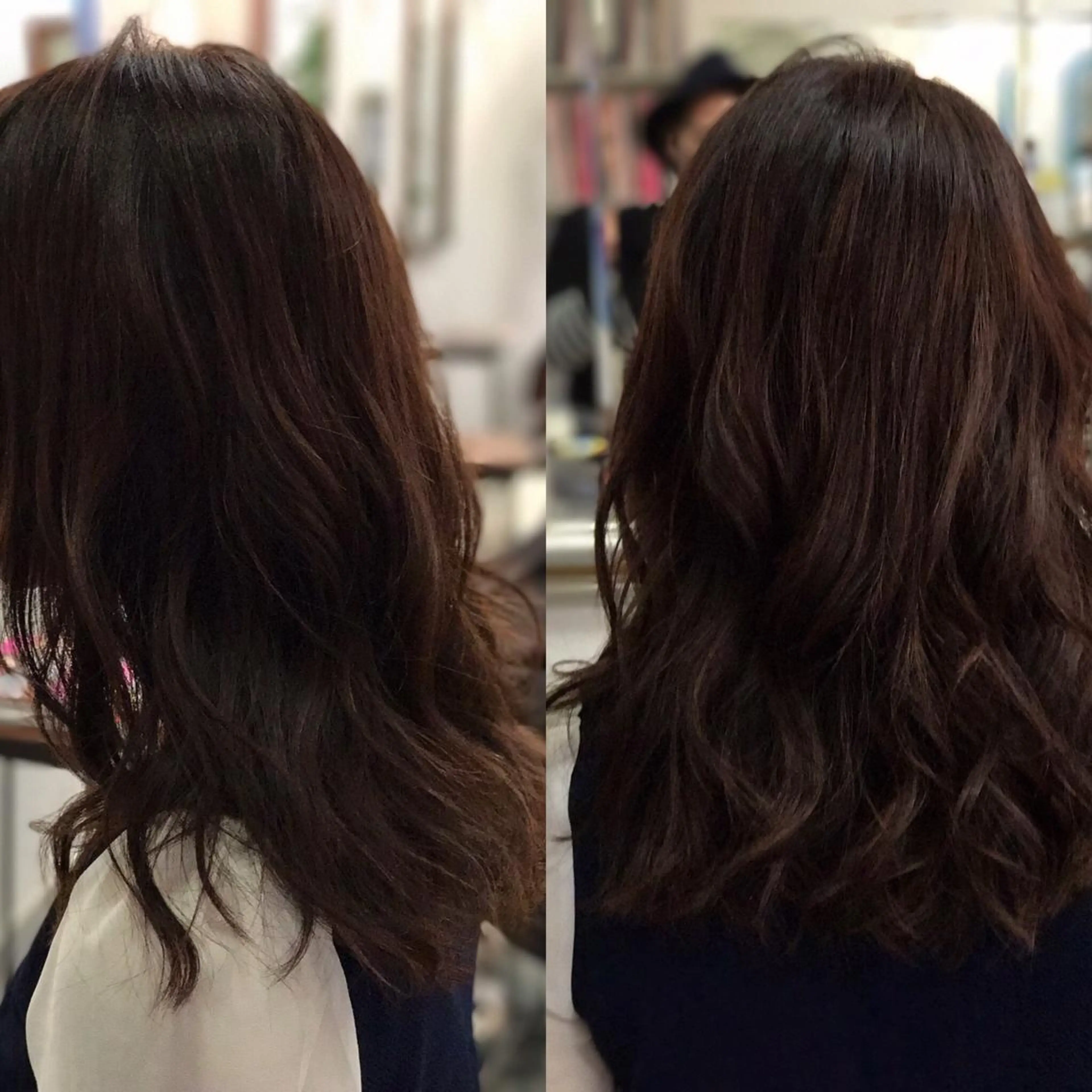 セミロング カラー イルミナカラー 山内 聡史のヘアスタイル