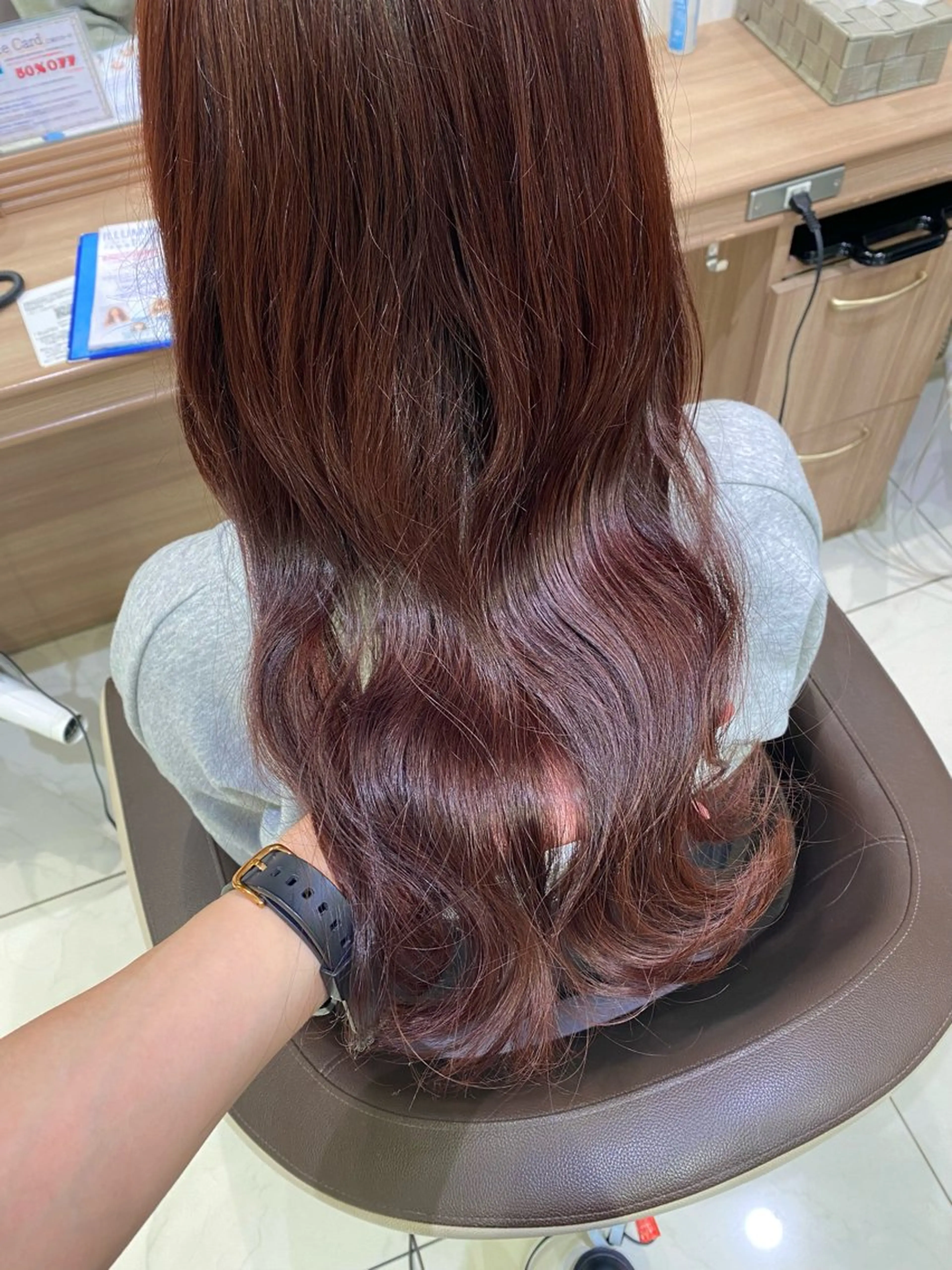 ロング カラー ヘアアレンジ ヘアカラー 奥村 美郁子のヘアスタイル