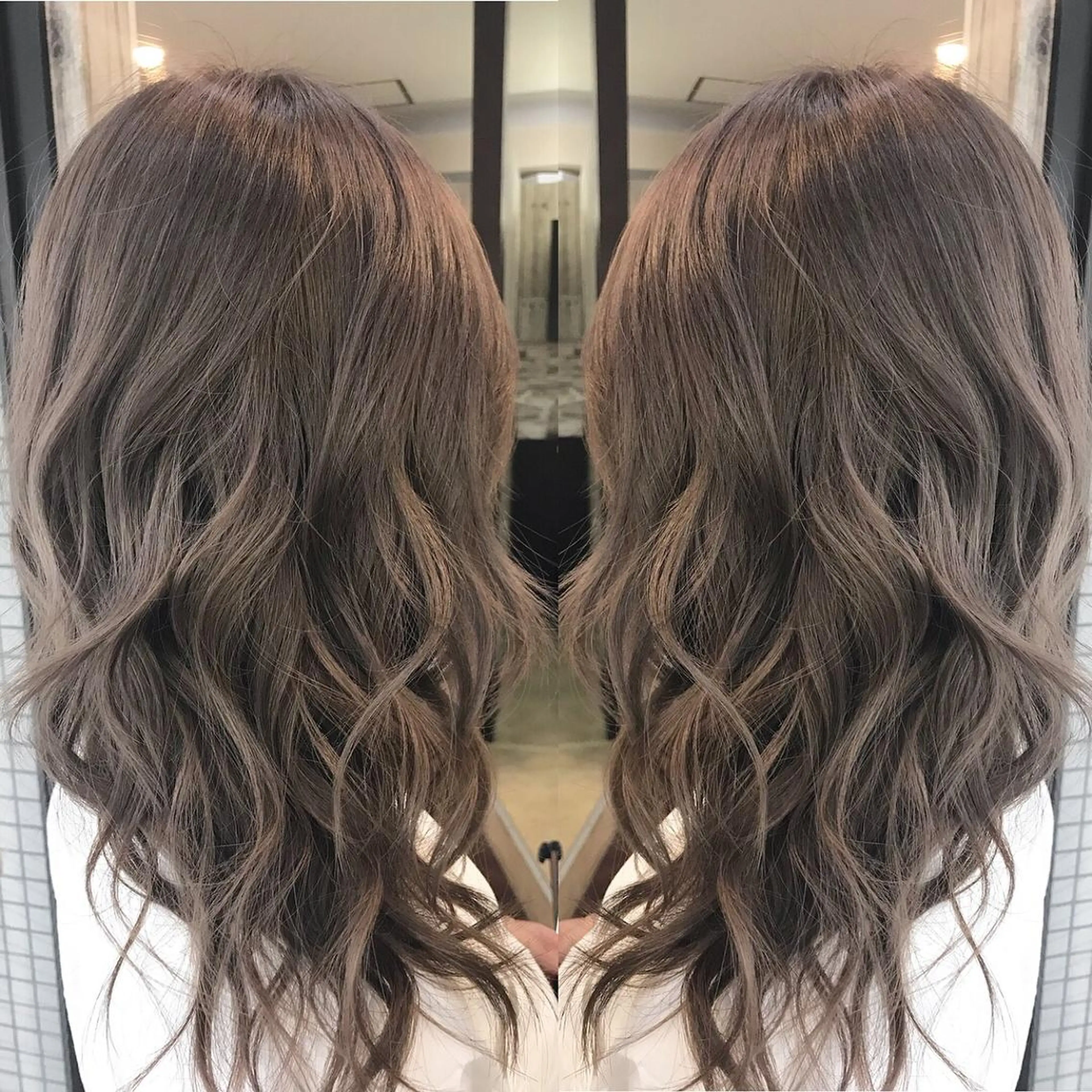 カラー アッシュ ベージュカラー ピンクカラー ピンクアッシュ LOHAS 関根真由美のヘアスタイル